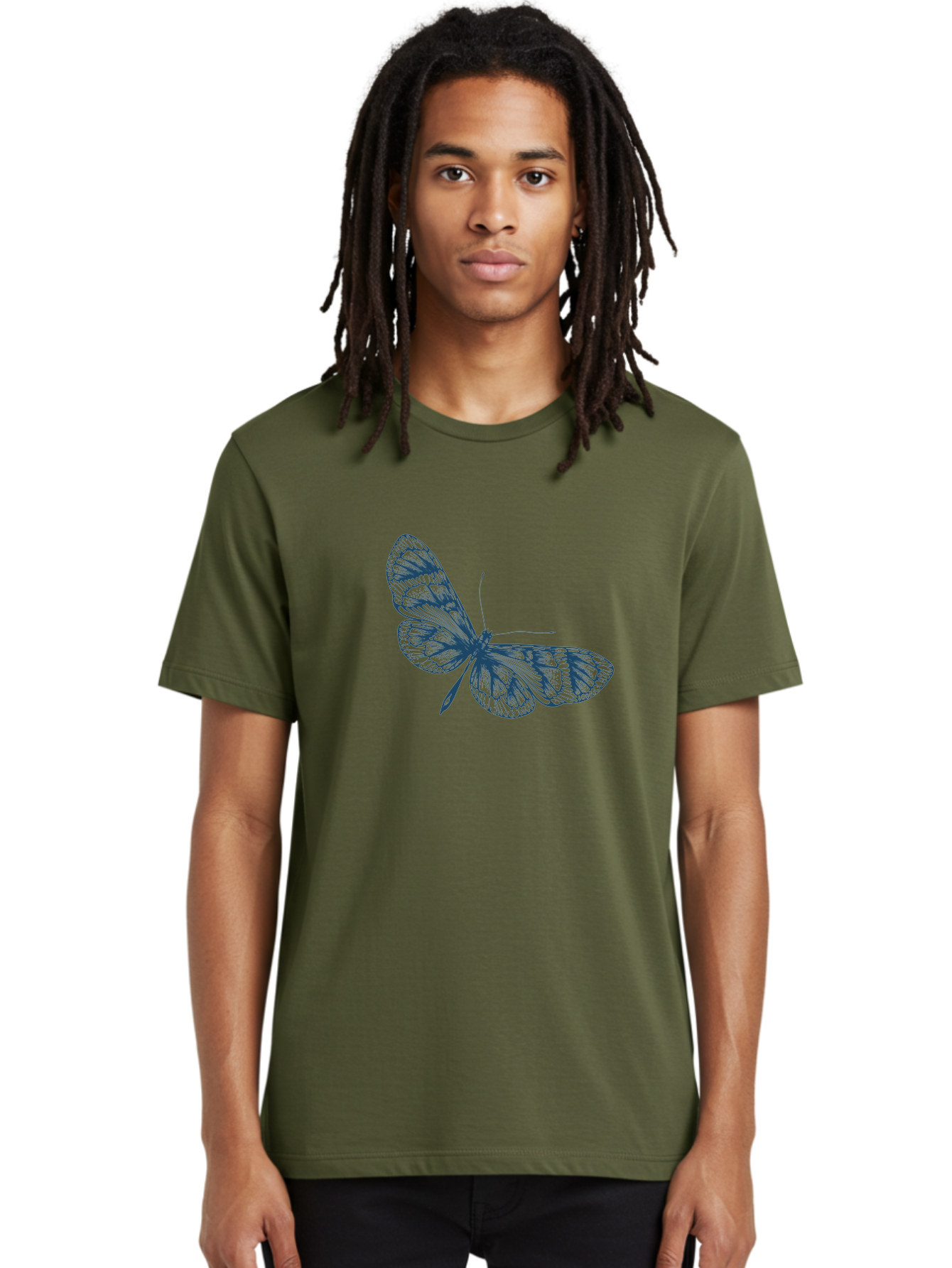 Insect Men'S Graphic Tee, 100% Cotton, Comfortable Casual Summer Wear, Machine Washable, Delicate Wings, Intricate Patterns, Fragile Beauty, Butterfly Silhouette, Transparent Wings, Insect Art, Abstract Design, Modern Graphics Aae401