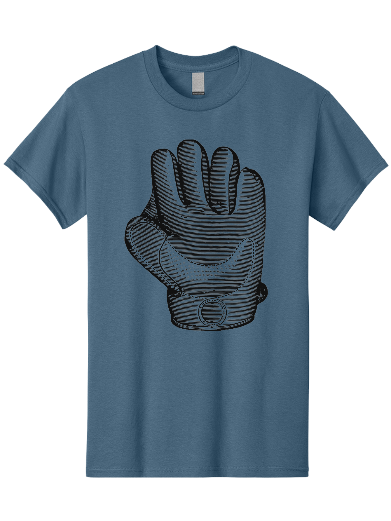 Iron Grip Men'S Graphic Tee, 100% Cotton, Comfortable Casual Summer Wear, Machine Washable, Motorcycle Glove, Protective Gear, Racing Equipment, Safety Accessory, Bike Glove, Glove Design, Stitched Details, Rugged Style, Men'S Fashion Aae405