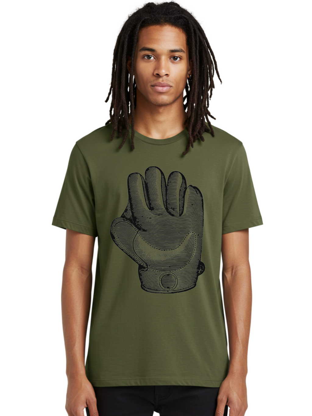 Iron Grip Men'S Graphic Tee, 100% Cotton, Comfortable Casual Summer Wear, Machine Washable, Motorcycle Glove, Protective Gear, Racing Equipment, Safety Accessory, Bike Glove, Glove Design, Stitched Details, Rugged Style, Men'S Fashion Aae405