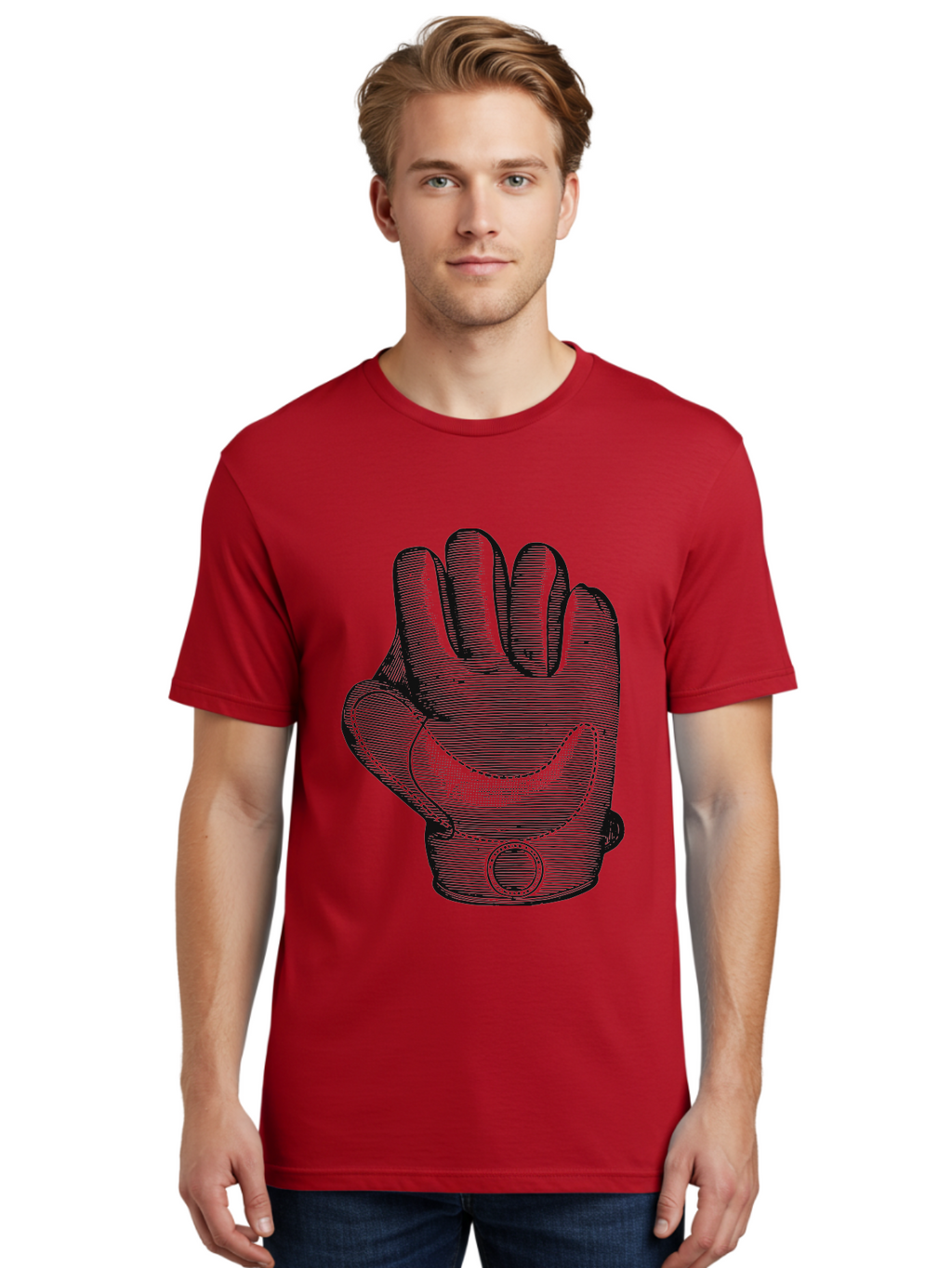 Iron Grip Men'S Graphic Tee, 100% Cotton, Comfortable Casual Summer Wear, Machine Washable, Motorcycle Glove, Protective Gear, Racing Equipment, Safety Accessory, Bike Glove, Glove Design, Stitched Details, Rugged Style, Men'S Fashion Aae405