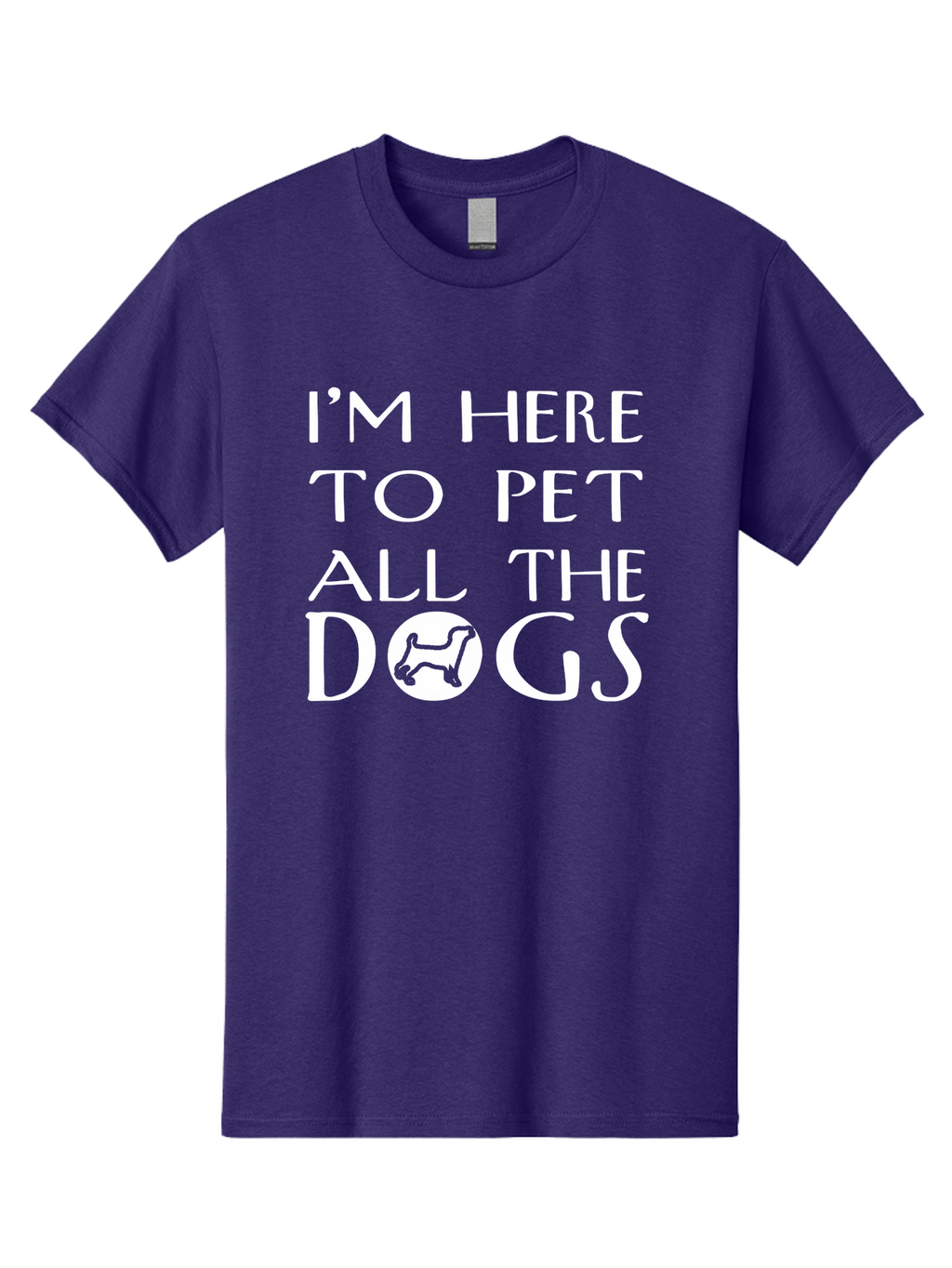 I_M Here Men'S Graphic Tee, 100% Cotton, Comfortable Casual Summer Wear, Machine Washable, Funny Dog Quote, Dog Lover Gift, Pet All The Dogs, Dog Enthusiast, Dog Friendly, Animal Lover Aae417