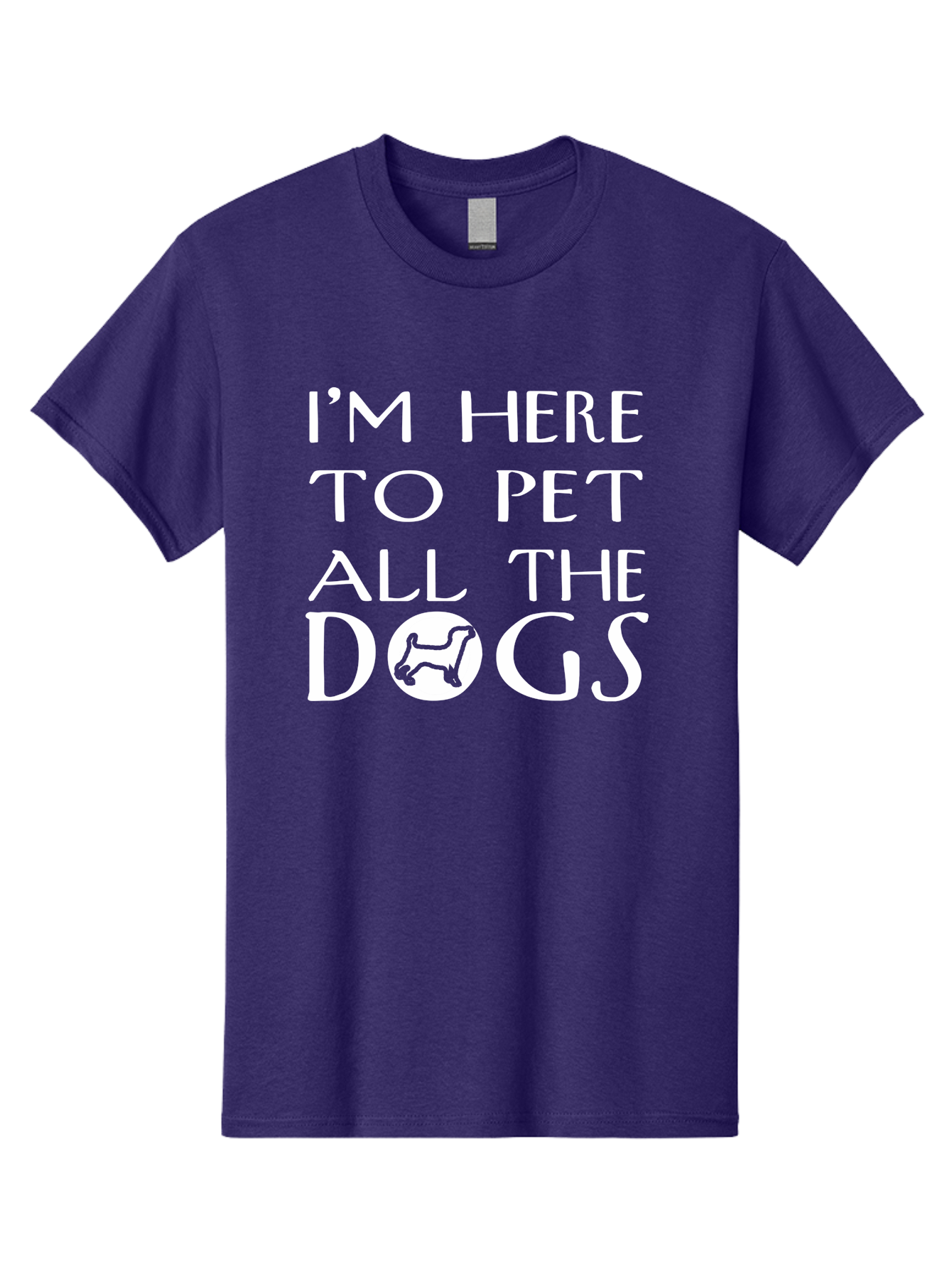 I_M Here Men'S Graphic Tee, 100% Cotton, Comfortable Casual Summer Wear, Machine Washable, Funny Dog Quote, Dog Lover Gift, Pet All The Dogs, Dog Enthusiast, Dog Friendly, Animal Lover Aae417