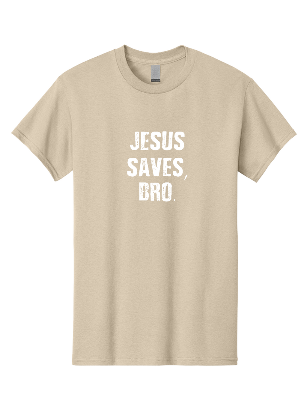 Jesus Saves Bro Men'S Graphic Tee, 100% Cotton, Comfortable Casual Summer Wear, Machine Washable, Jesus Saves, Inspirational Quote, Motivational Phrase, Christian Message, Faith-Based Affirmation, Spiritual Encouragement, Bold Typography Aae425