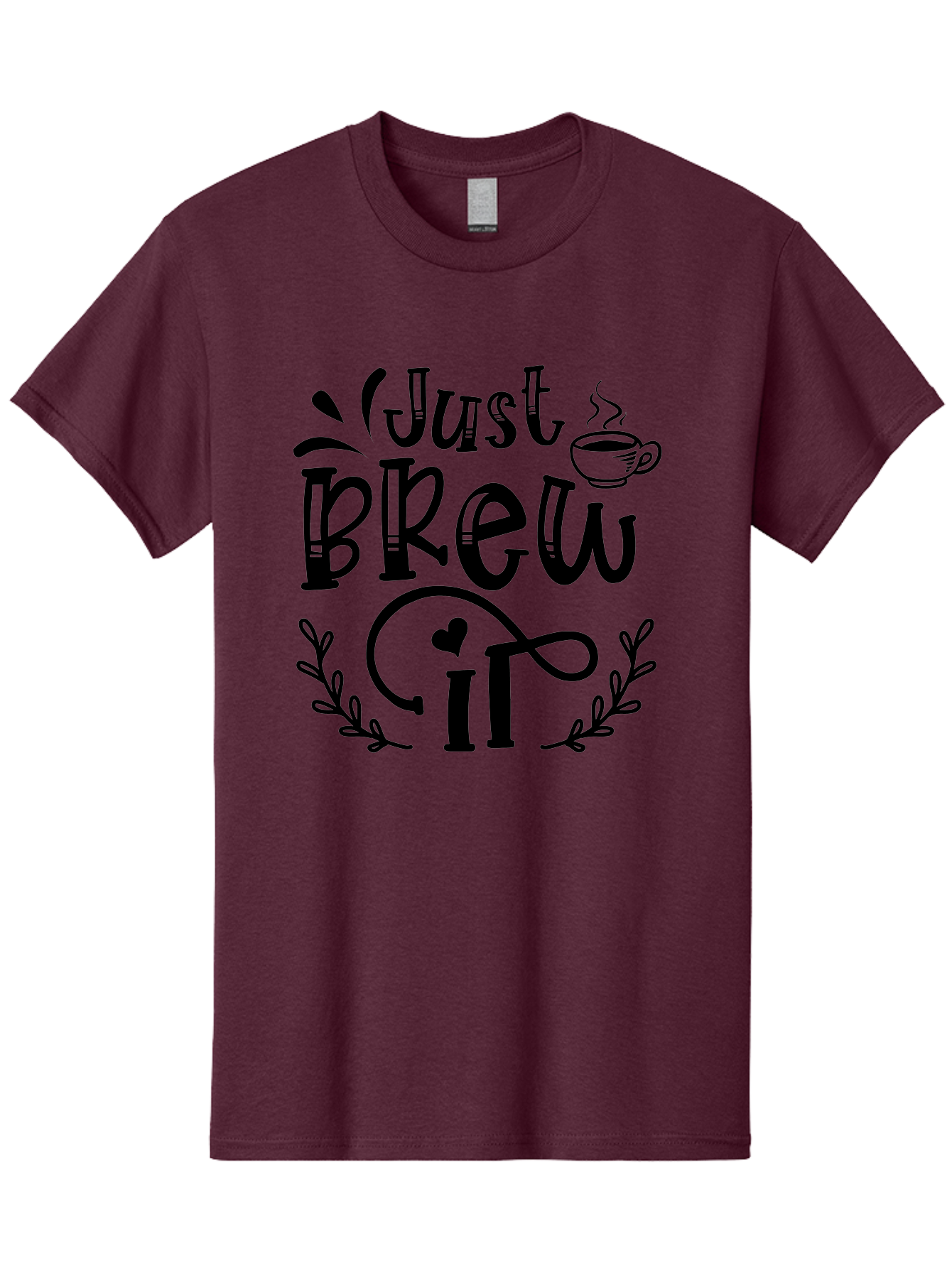 Just Brew It Men'S Graphic Tee, 100% Cotton, Comfortable Casual Summer Wear, Machine Washable, Coffee Quote, Coffee Saying, Coffee Humor, Coffee Puns, Morning Motivation, Coffee Lovers, Brew Coffee Aae426