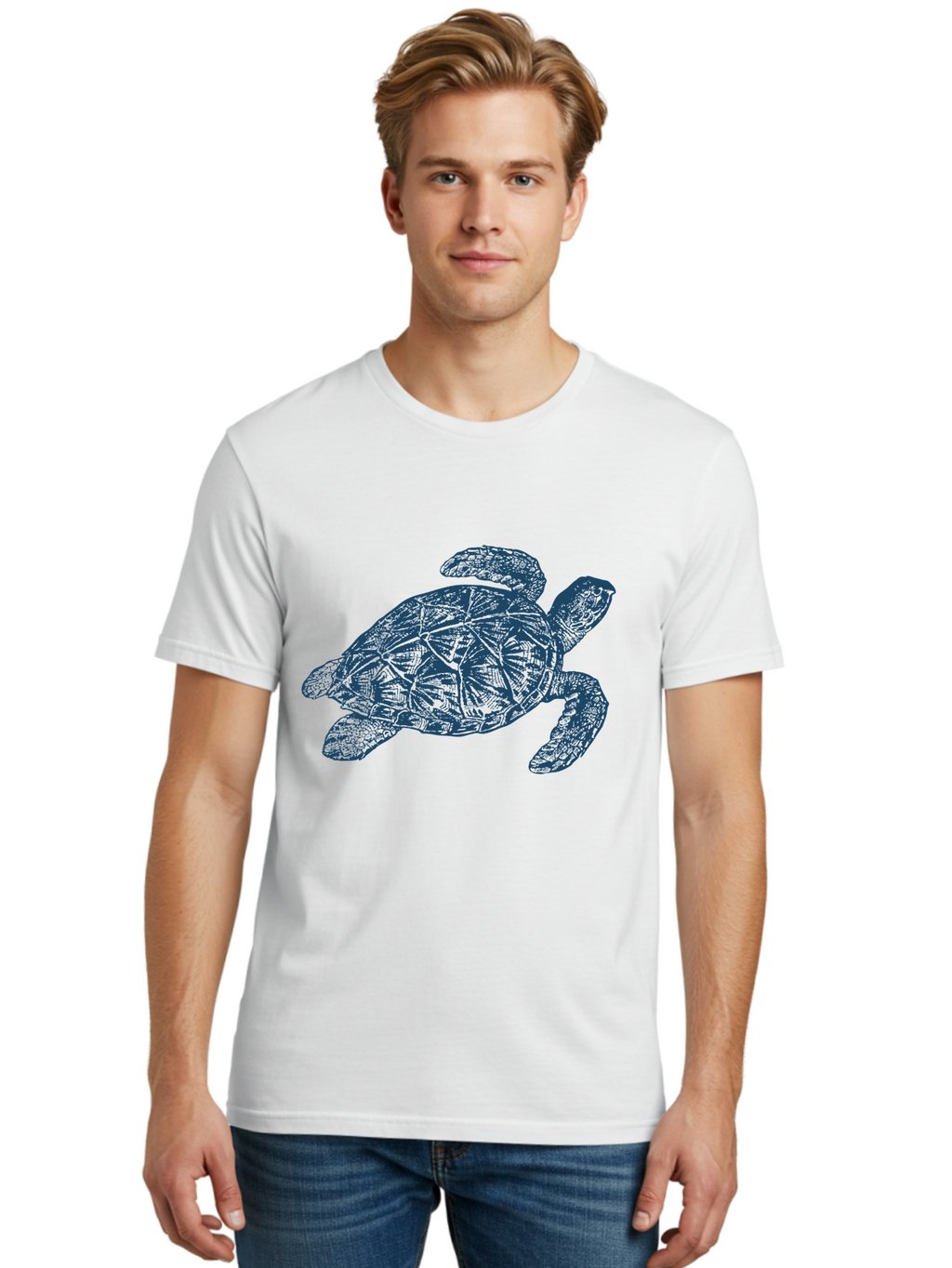 Just Turtle Thing Men'S Graphic Tee, 100% Cotton, Comfortable Casual Summer Wear, Machine Washable, Sea Turtle, Ocean Life, Marine Biology, Wildlife Conservation, Turtle Shell, Flipper, Underwater World, Nature Art Aae427