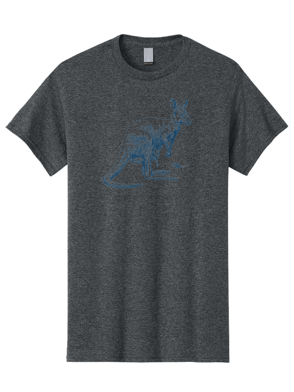 Kangaroo Mode Men'S Graphic Tee, 100% Cotton, Comfortable Casual Summer Wear, Machine Washable, Kangaroo And Joey, Marsupial, Australian Wildlife, Mother And Baby, Wild Animals, Outback, Fauna Aae428