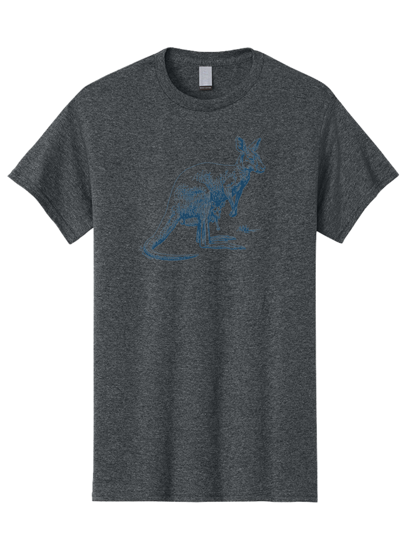 Kangaroo Mode Men'S Graphic Tee, 100% Cotton, Comfortable Casual Summer Wear, Machine Washable, Kangaroo And Joey, Marsupial, Australian Wildlife, Mother And Baby, Wild Animals, Outback, Fauna Aae428