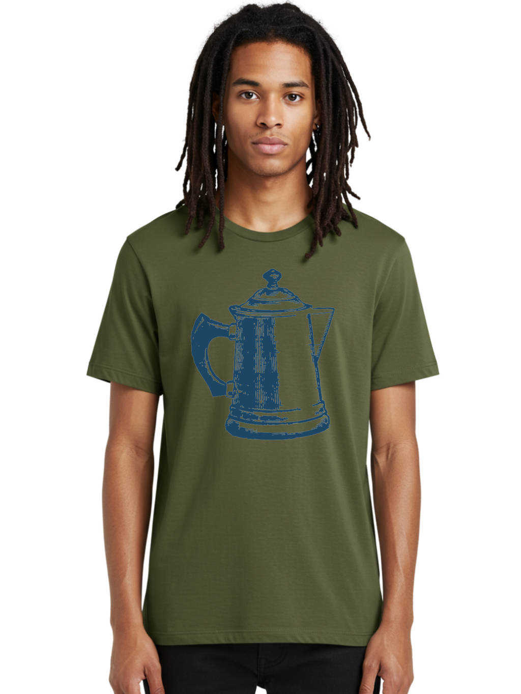 Kettle Men'S Graphic Tee, 100% Cotton, Comfortable Casual Summer Wear, Machine Washable, Coffee Pot, Coffee Maker, Vintage Kitchenware, Coffee Brewing, Metal Coffee Pot, Retro Appliance, Coffee Equipment Aae430