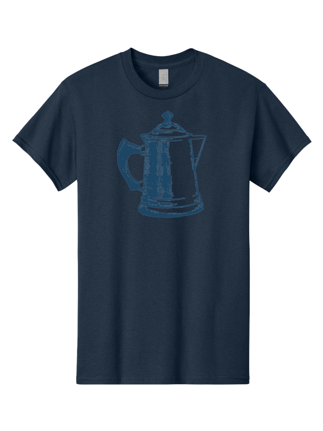 Kettle Men'S Graphic Tee, 100% Cotton, Comfortable Casual Summer Wear, Machine Washable, Coffee Pot, Coffee Maker, Vintage Kitchenware, Coffee Brewing, Metal Coffee Pot, Retro Appliance, Coffee Equipment Aae430