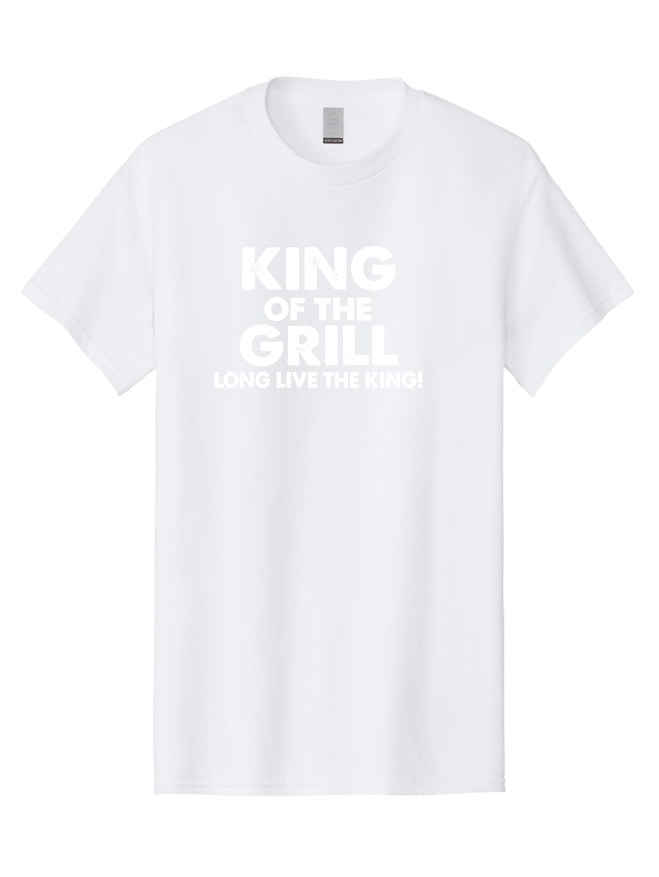 King Of The Grill Men'S Graphic Tee, 100% Cotton, Comfortable Casual Summer Wear, Machine Washable, Barbecue King, Grill Master, Bbq Lover, Outdoor Cooking, Long Live The King, Grill Enthusiast, Barbecue Champion, King Of Bbq Aae433