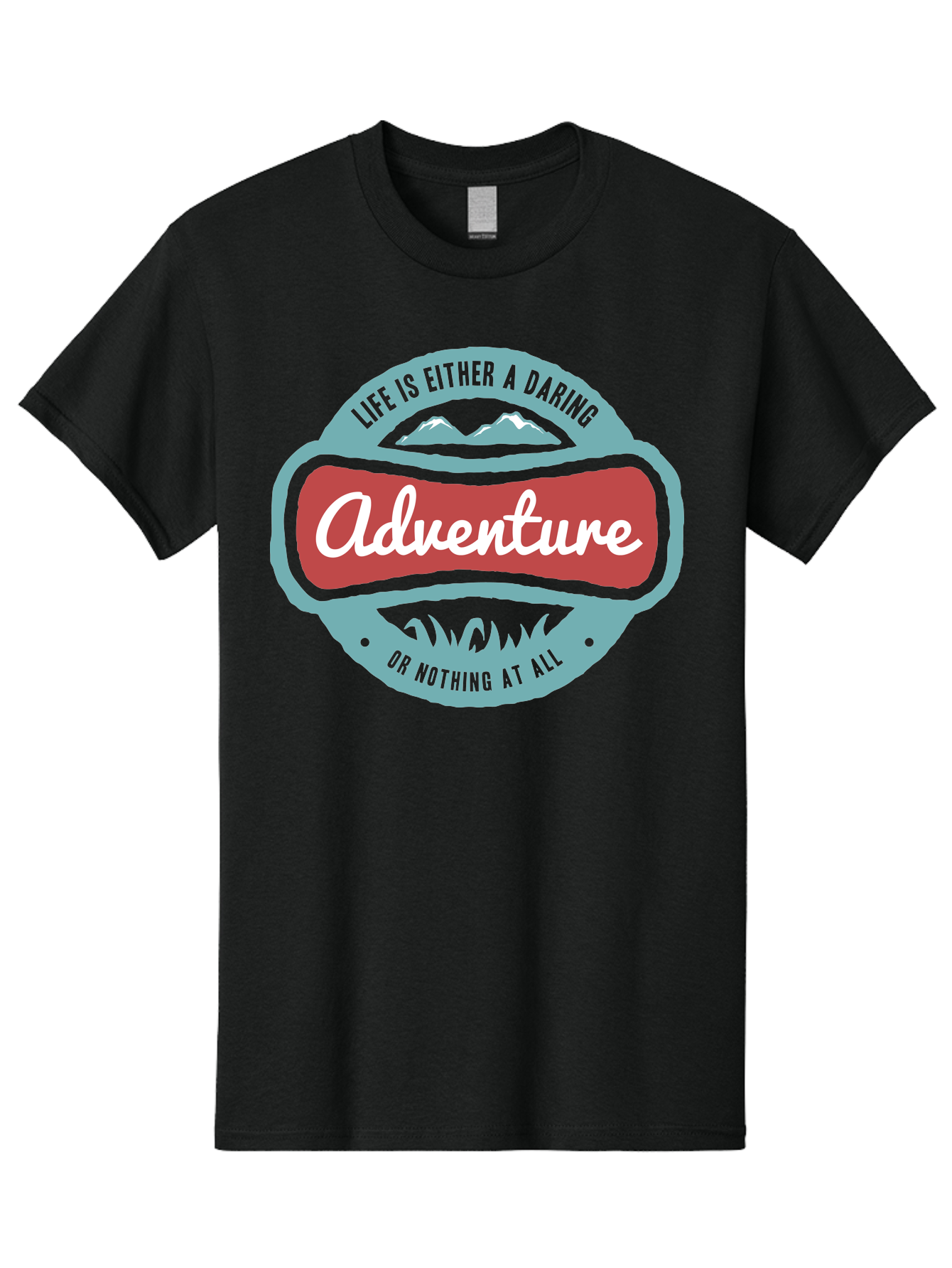 Life Is Adventure Men'S Graphic Tee, 100% Cotton, Comfortable Casual Summer Wear, Machine Washable, Daring Adventure, Outdoor Escapades, Bold Exploration, Nature Getaway, Inspiring Quotes, Motivational Phrases, Travel Adventures, Aae449