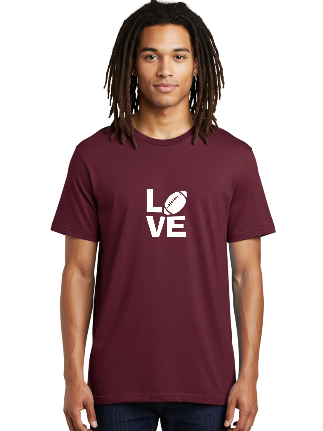 Love Men'S Graphic Tee, 100% Cotton, Comfortable Casual Summer Wear, Machine Washable, Love Football, Passion For Sports, Football Lover, Sports Enthusiasm, Love Sports, Football Fan Aae464