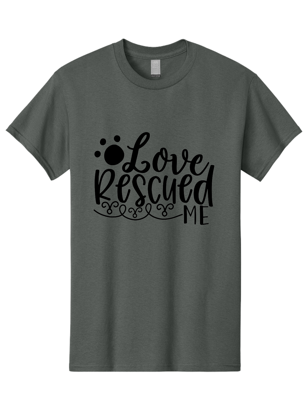 Love Rescued Me Men'S Graphic Tee, 100% Cotton, Comfortable Casual Summer Wear, Machine Washable, Love Rescued Me, Pet Rescue, Dog Lover, Animal Shelter, Adopt Don'T Shop, Pet Adoption, Rescue Dog, Furry Friend Aae474