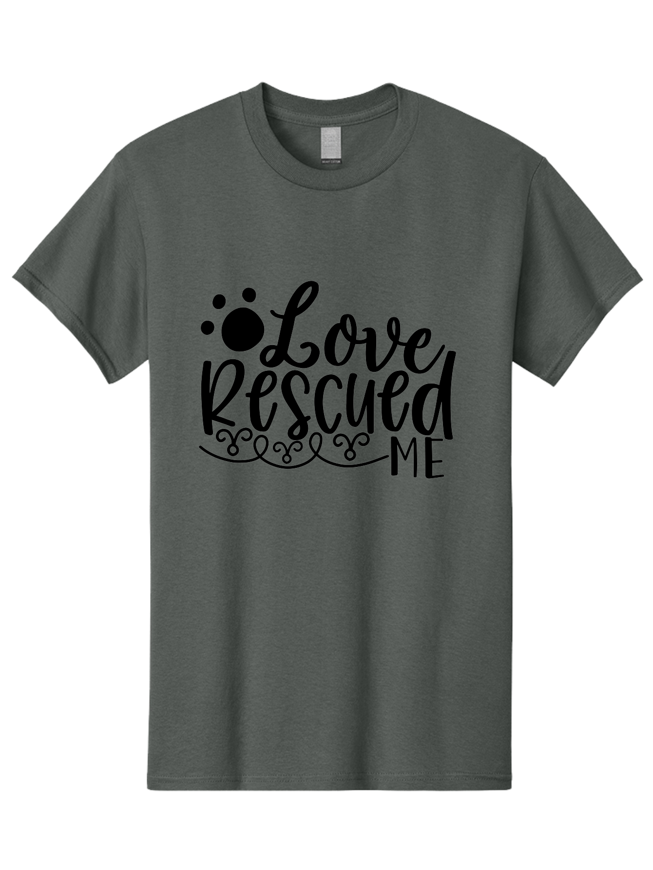 Love Rescued Me Men'S Graphic Tee, 100% Cotton, Comfortable Casual Summer Wear, Machine Washable, Love Rescued Me, Pet Rescue, Dog Lover, Animal Shelter, Adopt Don'T Shop, Pet Adoption, Rescue Dog, Furry Friend Aae474