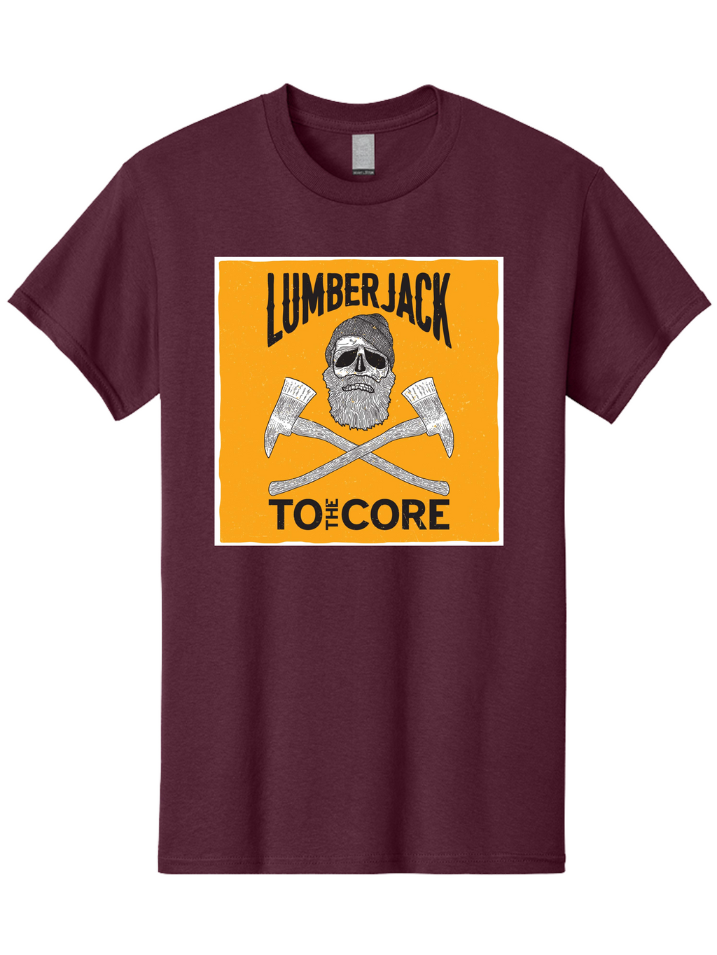 Lumberjack Skull 3 Men'S Graphic Tee, 100% Cotton, Comfortable Casual Summer Wear, Machine Washable, Lumberjack Skull, Crossed Axes, Woodcutting, Forestry, Rugged Outdoors, Timber Industry, Axe Throwing, Bearded Lumberjack, Skull With Hat Aae480