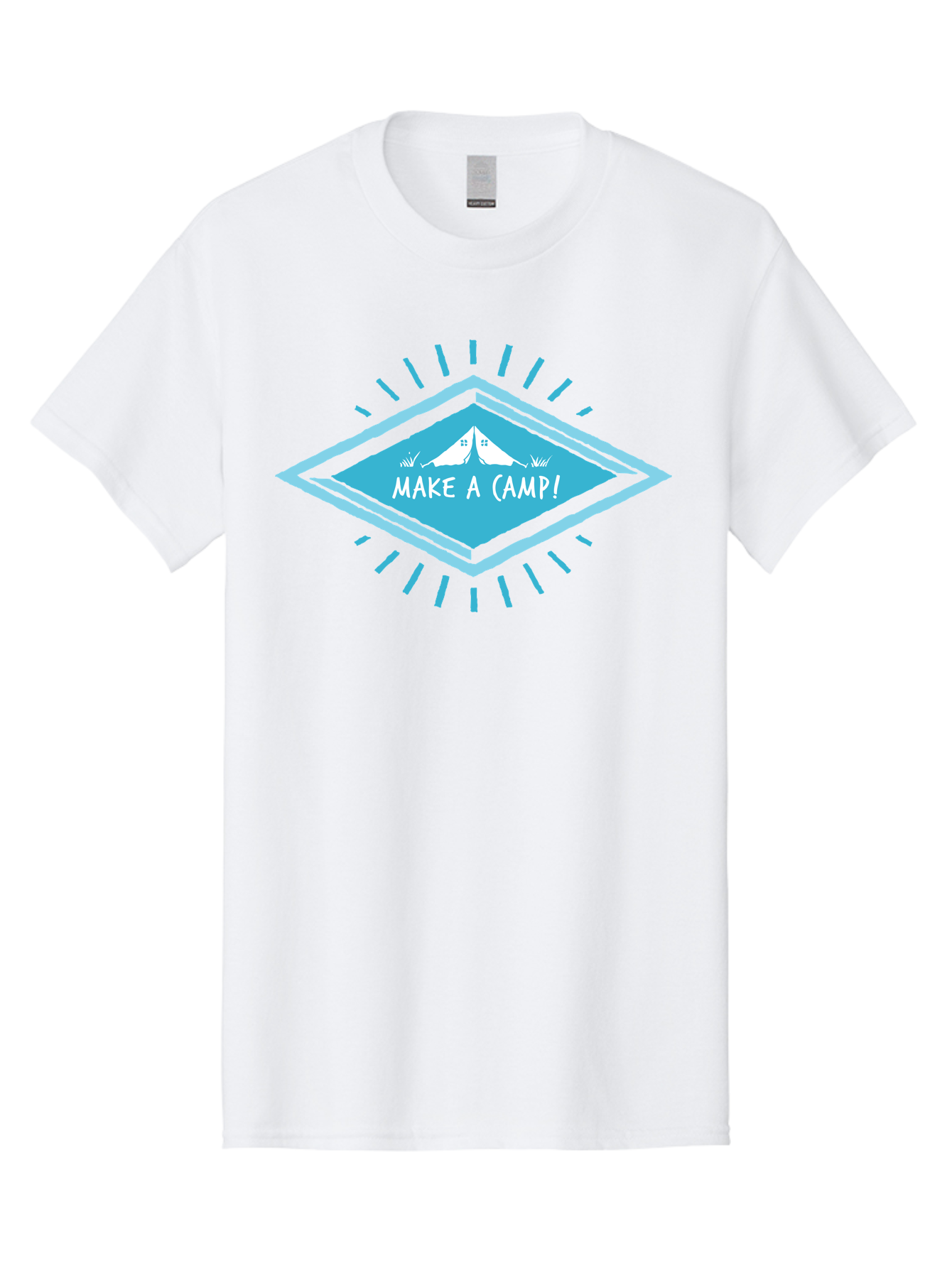 Make A Camp Men'S Graphic Tee, 100% Cotton, Comfortable Casual Summer Wear, Machine Washable, Camping, Tent, Outdoor Adventure, Nature Escape, Make A Camp!, Camping Fun, Outdoor Activities, Adventure Travel, Camping Trip Aae487