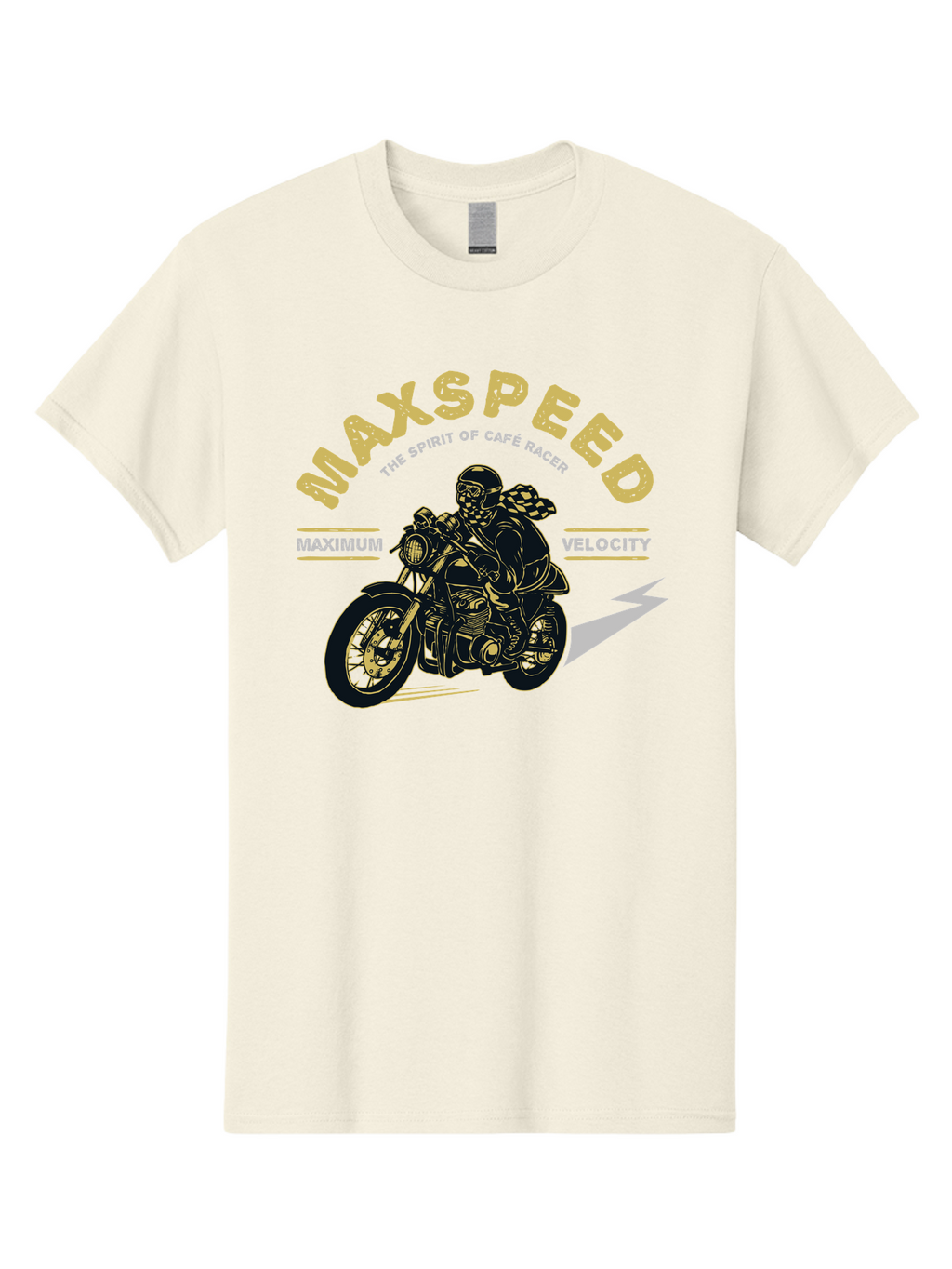 Max Speed Men'S Graphic Tee, 100% Cotton, Comfortable Casual Summer Wear, Machine Washable, Motorcycle Racing, Cape Racer, Maximum Velocity, Speed Enthusiast, Biker Culture, Racing Spirit, Vintage Motorcycle, Adventure Ride Aae492