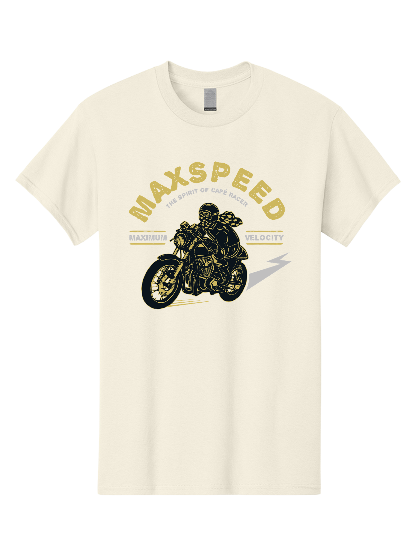 Max Speed Men'S Graphic Tee, 100% Cotton, Comfortable Casual Summer Wear, Machine Washable, Motorcycle Racing, Cape Racer, Maximum Velocity, Speed Enthusiast, Biker Culture, Racing Spirit, Vintage Motorcycle, Adventure Ride Aae492