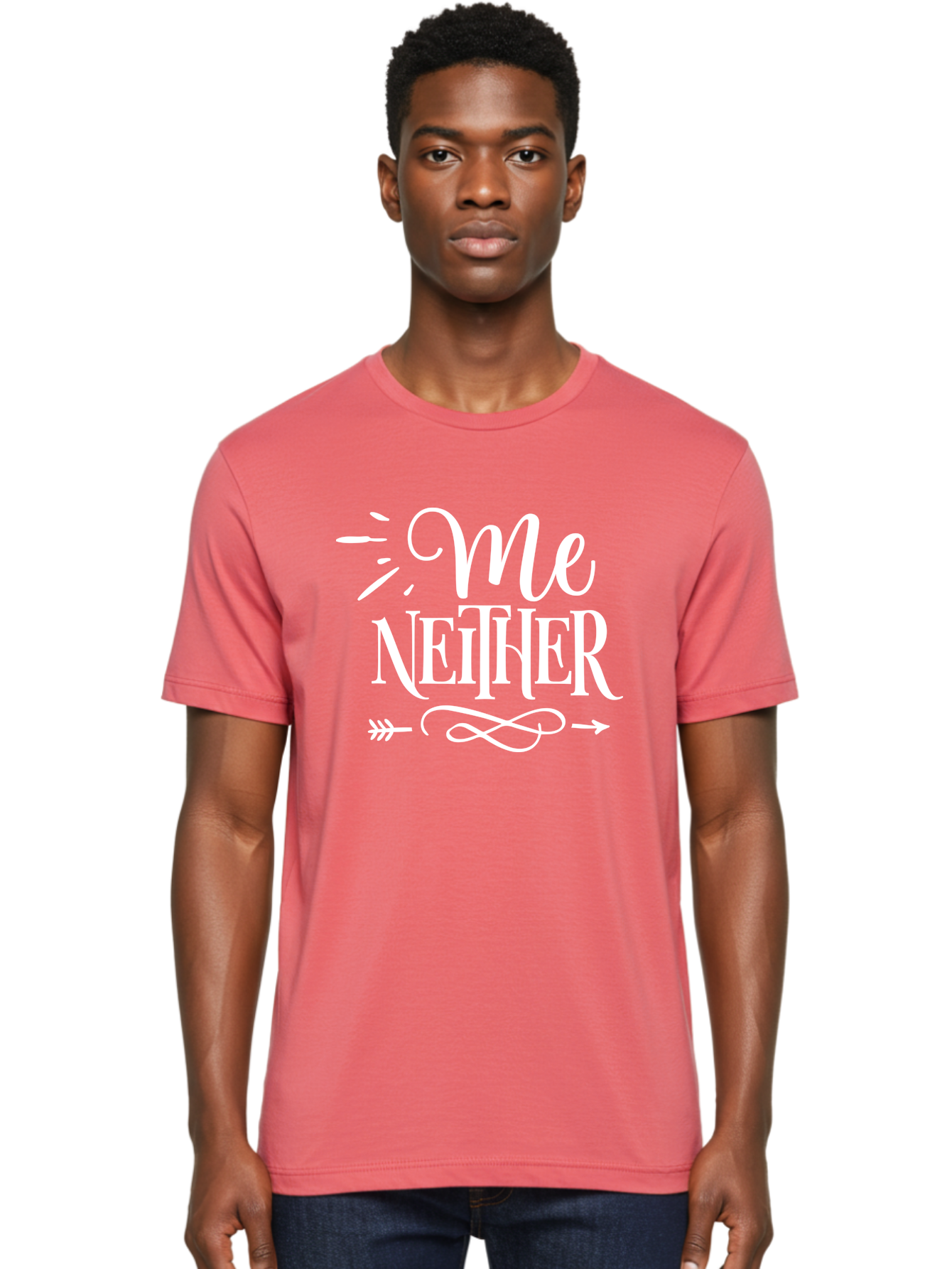 Me Neither - White Men'S Graphic Tee, 100% Cotton, Comfortable Casual Summer Wear, Machine Washable, Me Neither, Funny Quote, Witty Saying, Humorous Phrase, Relatable Humor, Sarcastic Expression, Clever Design Aae496