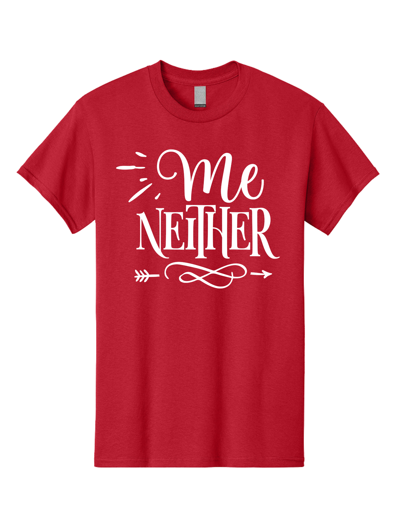 Me Neither - White Men'S Graphic Tee, 100% Cotton, Comfortable Casual Summer Wear, Machine Washable, Me Neither, Funny Quote, Witty Saying, Humorous Phrase, Relatable Humor, Sarcastic Expression, Clever Design Aae496