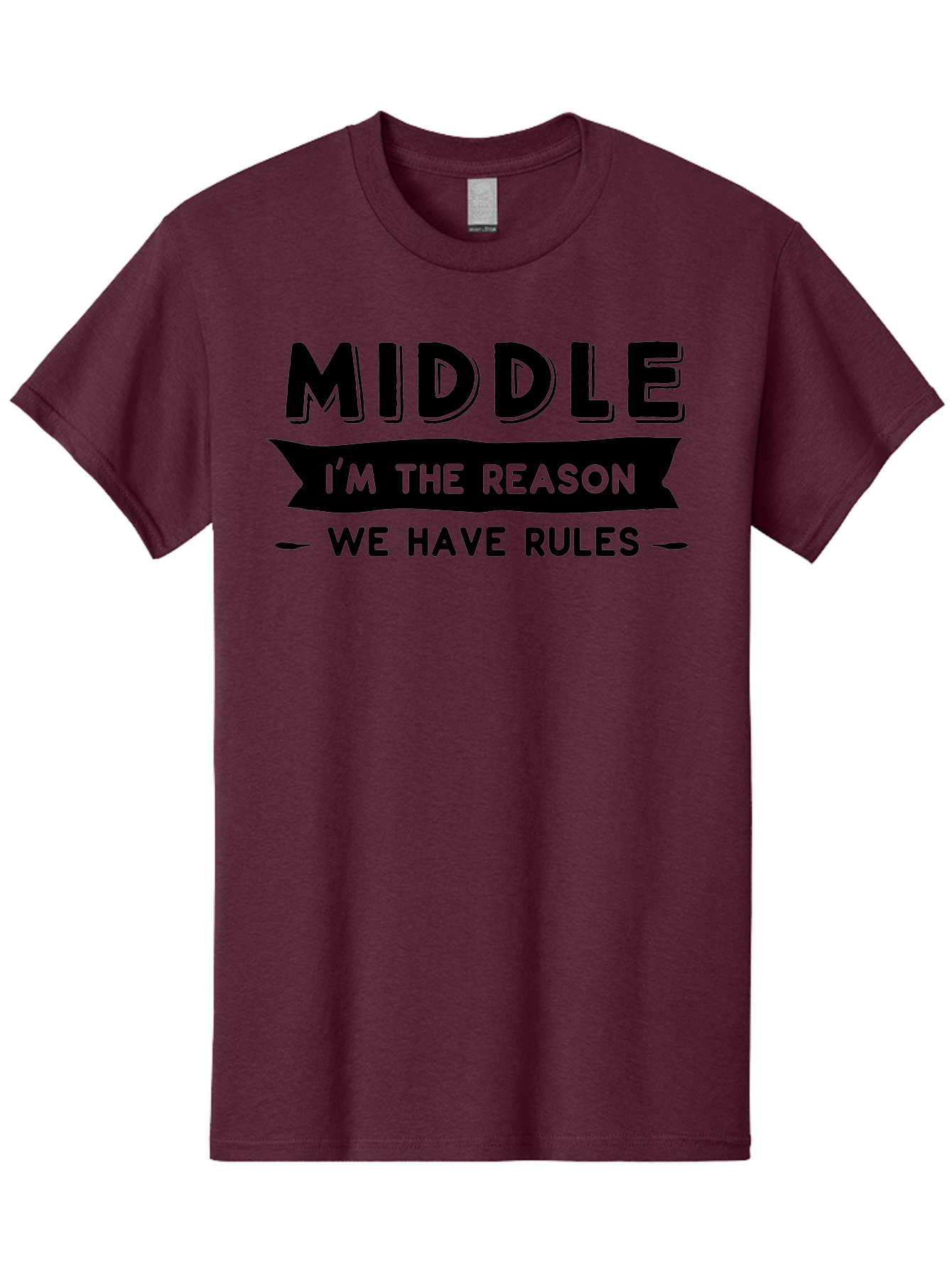 Middle - I_M The Reason Men'S Graphic Tee, 100% Cotton, Comfortable Casual Summer Wear, Machine Washable, Middle School Rules, Student Humor, Funny Quote, School Life, Teenage Humor, Sarcastic Humor, Rule Breaker, Humorous Quote, Aae500
