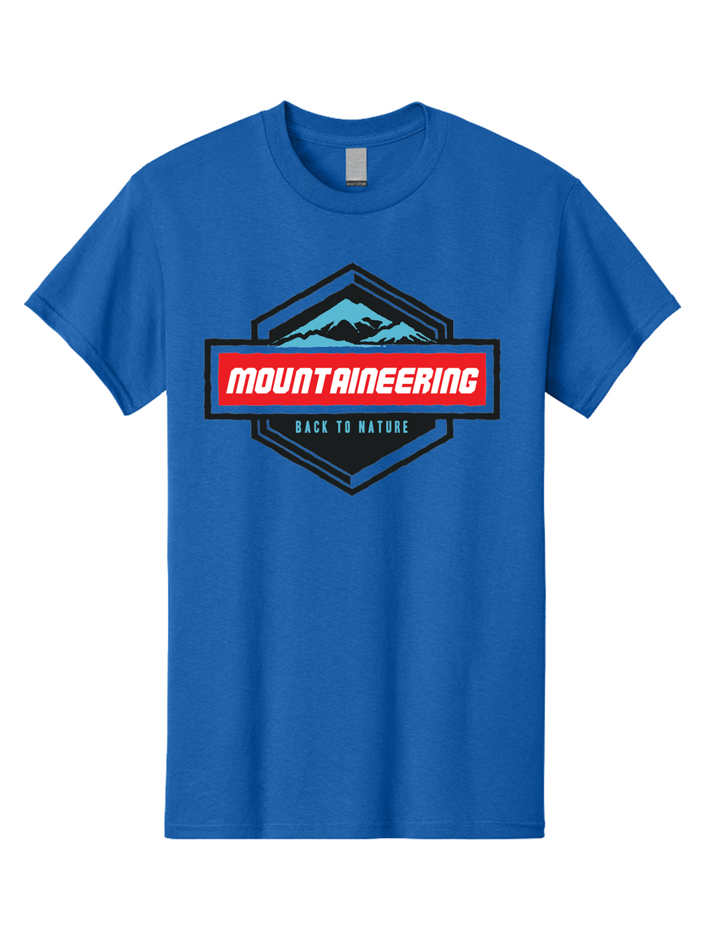 Mountaineering Men'S Graphic Tee, 100% Cotton, Comfortable Casual Summer Wear, Machine Washable, Mountain Landscape, Outdoor Adventures, Nature Escapes, Mountaineering Gear, Hiking Trails, Wilderness Exploration, Outdoor Recreation, Aae512