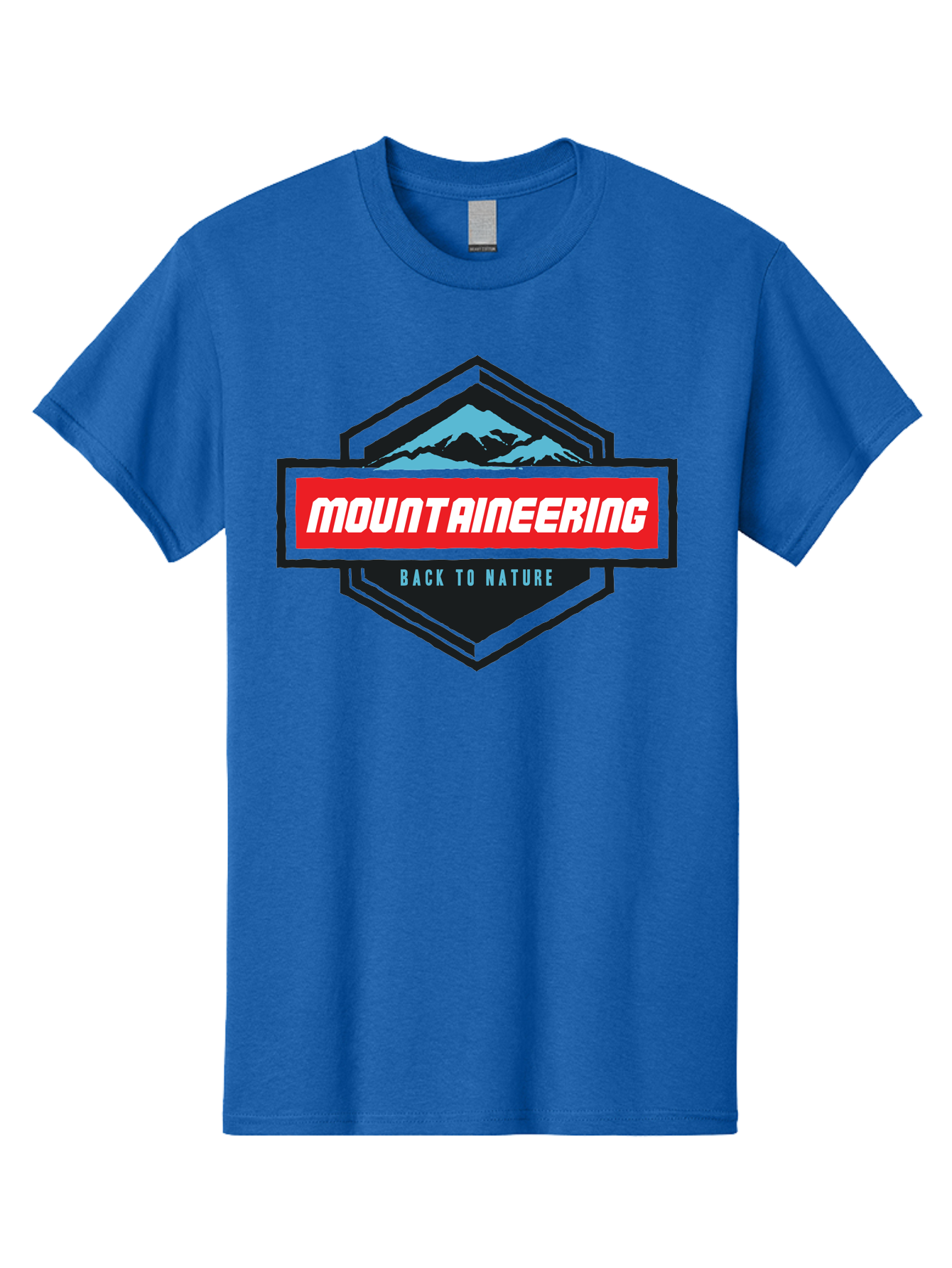 Mountaineering Men'S Graphic Tee, 100% Cotton, Comfortable Casual Summer Wear, Machine Washable, Mountain Landscape, Outdoor Adventures, Nature Escapes, Mountaineering Gear, Hiking Trails, Wilderness Exploration, Outdoor Recreation, Aae512