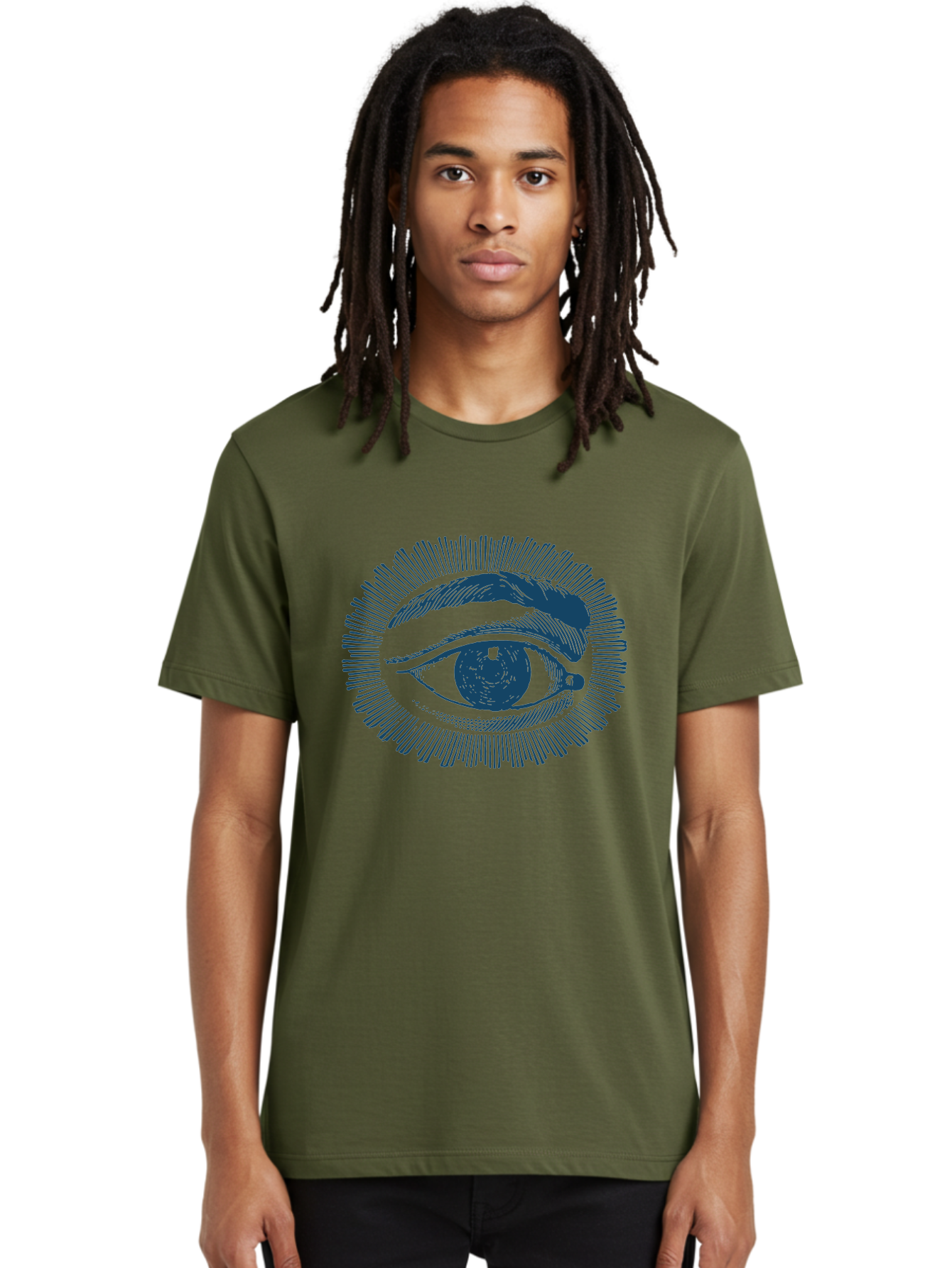 Eye Men'S Graphic Tee, 100% Cotton, Comfortable Casual Summer Wear, Machine Washable, All-Seeing Eye, Eye Of Providence, Divine Guidance, Spiritual Symbolism, Mystical Illustration, Sketch Art, Abstract Shapes, Geometric Pattern, Aae530