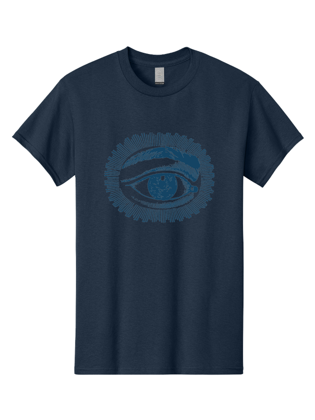 Eye Men'S Graphic Tee, 100% Cotton, Comfortable Casual Summer Wear, Machine Washable, All-Seeing Eye, Eye Of Providence, Divine Guidance, Spiritual Symbolism, Mystical Illustration, Sketch Art, Abstract Shapes, Geometric Pattern, Aae530