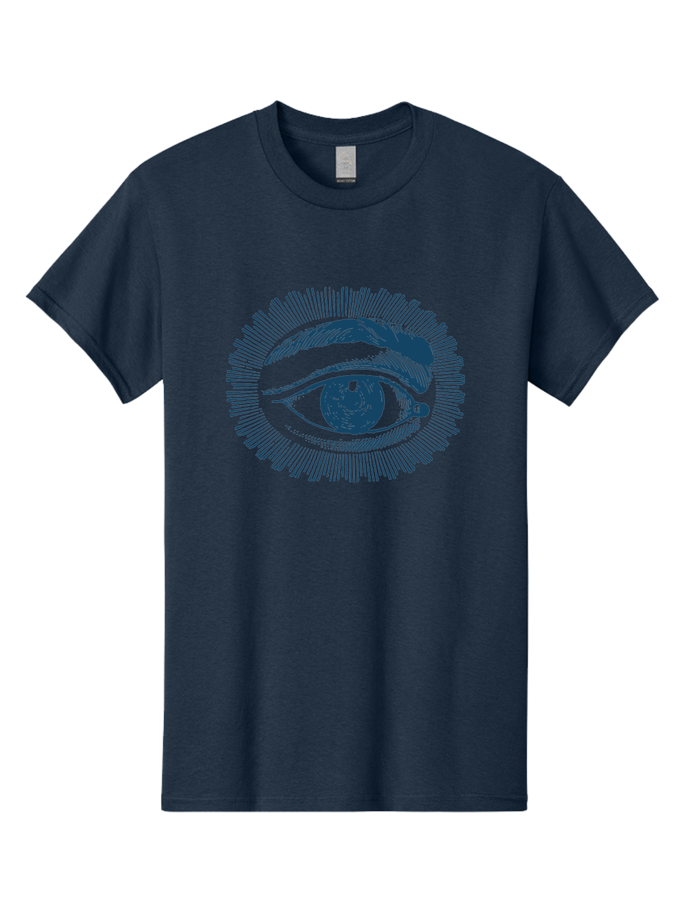 Eye Men'S Graphic Tee, 100% Cotton, Comfortable Casual Summer Wear, Machine Washable, All-Seeing Eye, Eye Of Providence, Divine Guidance, Spiritual Symbolism, Mystical Illustration, Sketch Art, Abstract Shapes, Geometric Pattern, Aae530