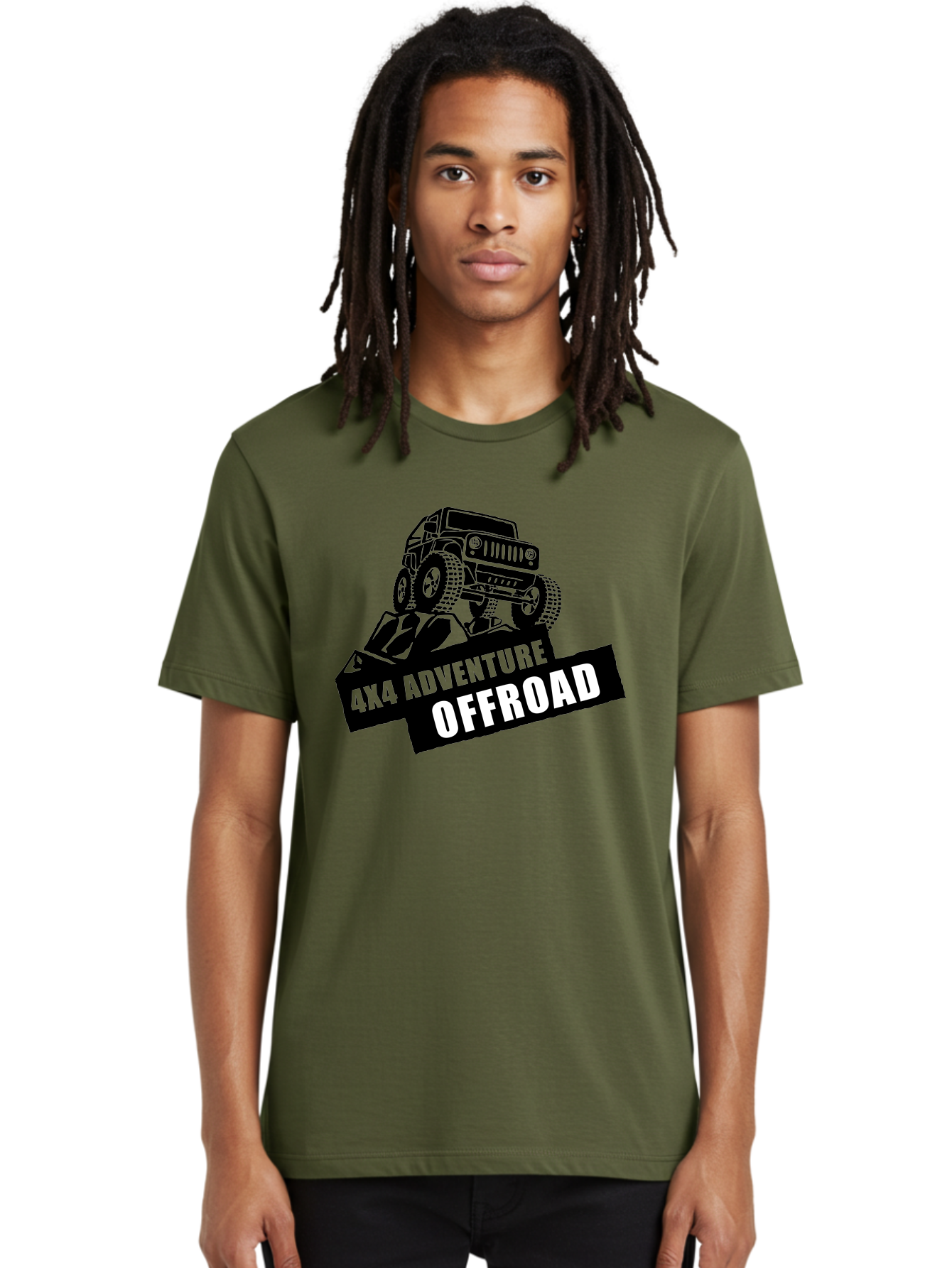 Offroad Adventure Men'S Graphic Tee, 100% Cotton, Comfortable Casual Summer Wear, Machine Washable, 4X4 Adventure, Offroad Vehicle, Rugged Terrain, Jeep Wrangler, Outdoor Excitement, Adventure Seeking, Offroading, Four-Wheel Drive, Aae550