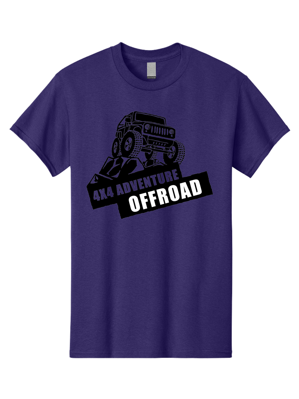 Offroad Adventure Men'S Graphic Tee, 100% Cotton, Comfortable Casual Summer Wear, Machine Washable, 4X4 Adventure, Offroad Vehicle, Rugged Terrain, Jeep Wrangler, Outdoor Excitement, Adventure Seeking, Offroading, Four-Wheel Drive, Aae550