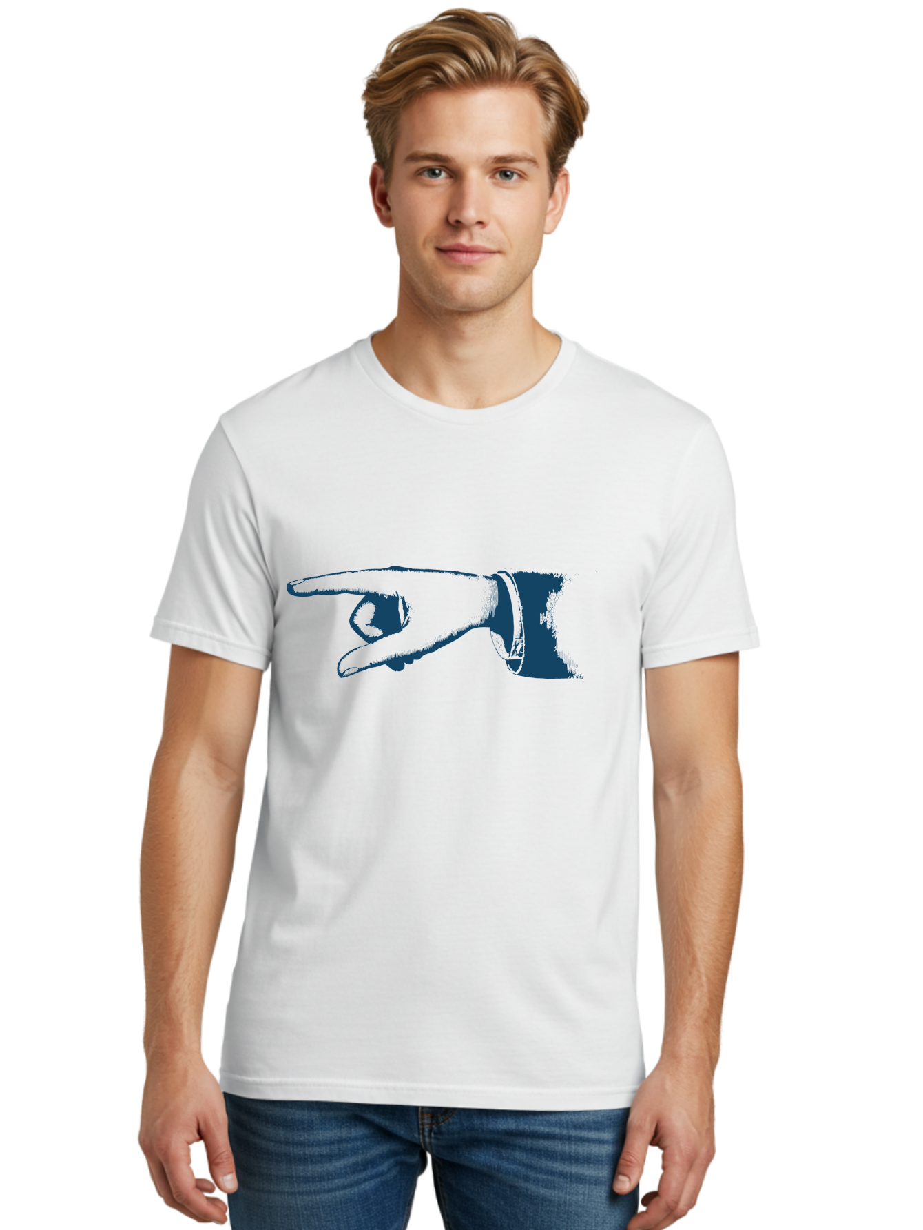 Old Fashioned Direction Hand 2 Men'S Graphic Tee, 100% Cotton, Comfortable Casual Summer Wear, Machine Washable, Hand Pointing Gesture, Index Finger, Body Language, Human Hand, Direction, Gesture, Hand Signal Aae553