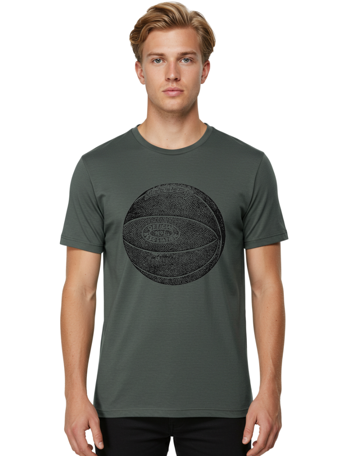 Old School Ball Men'S Graphic Tee, 100% Cotton, Comfortable Casual Summer Wear, Machine Washable, Nba Basketball, Official League Ball, Textured Surface, Athletic Equipment, Sports Gear, Basketball Design, Sports Logo, Professional Basketball Aae554