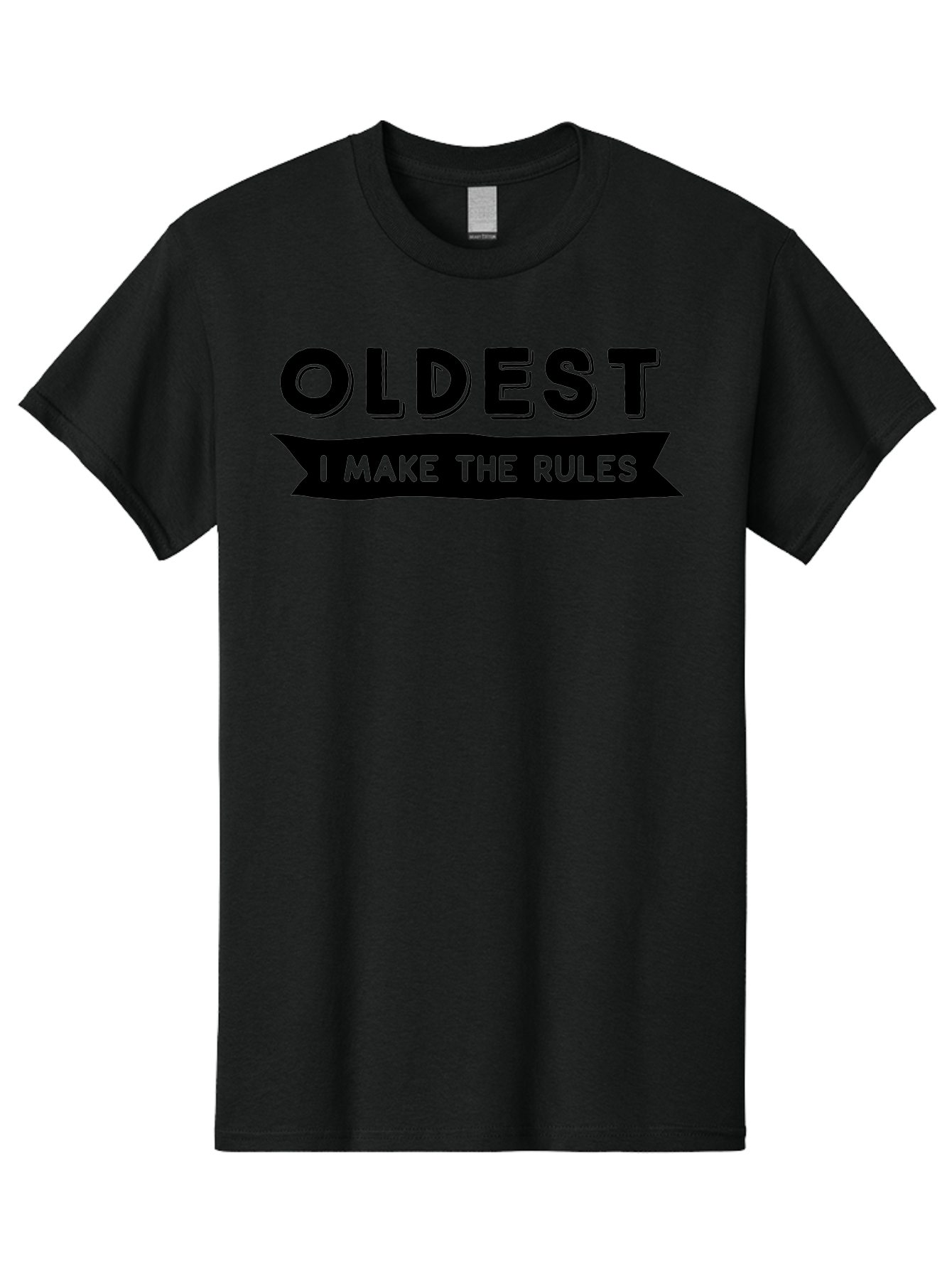 Oldest - I Make The Rules Men'S Graphic Tee, 100% Cotton, Comfortable Casual Summer Wear, Machine Washable, Older Sibling, Family Dynamics, Leadership, Confidence, Empowerment, Rule Maker, Sibling Pride, Motivational Quote Aae566