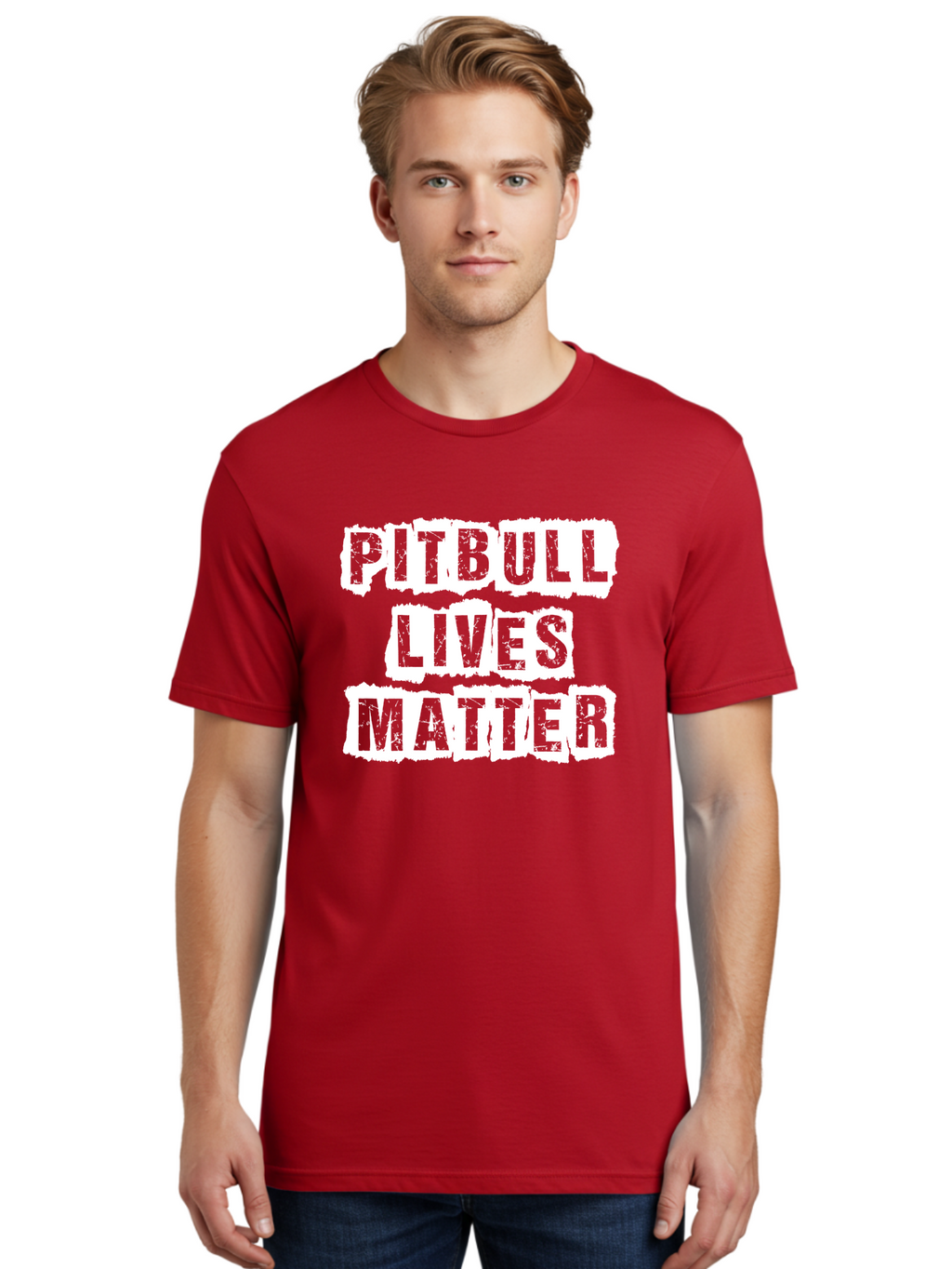 Pitbull Lives Matter Men'S Graphic Tee, 100% Cotton, Comfortable Casual Summer Wear, Machine Washable, Pitbull Awareness, Dog Advocacy, Pitbull Lives Matter, Social Justice, Animal Rights, Dog Lovers, Pitbull Support, Advocacy Campaign Aae582