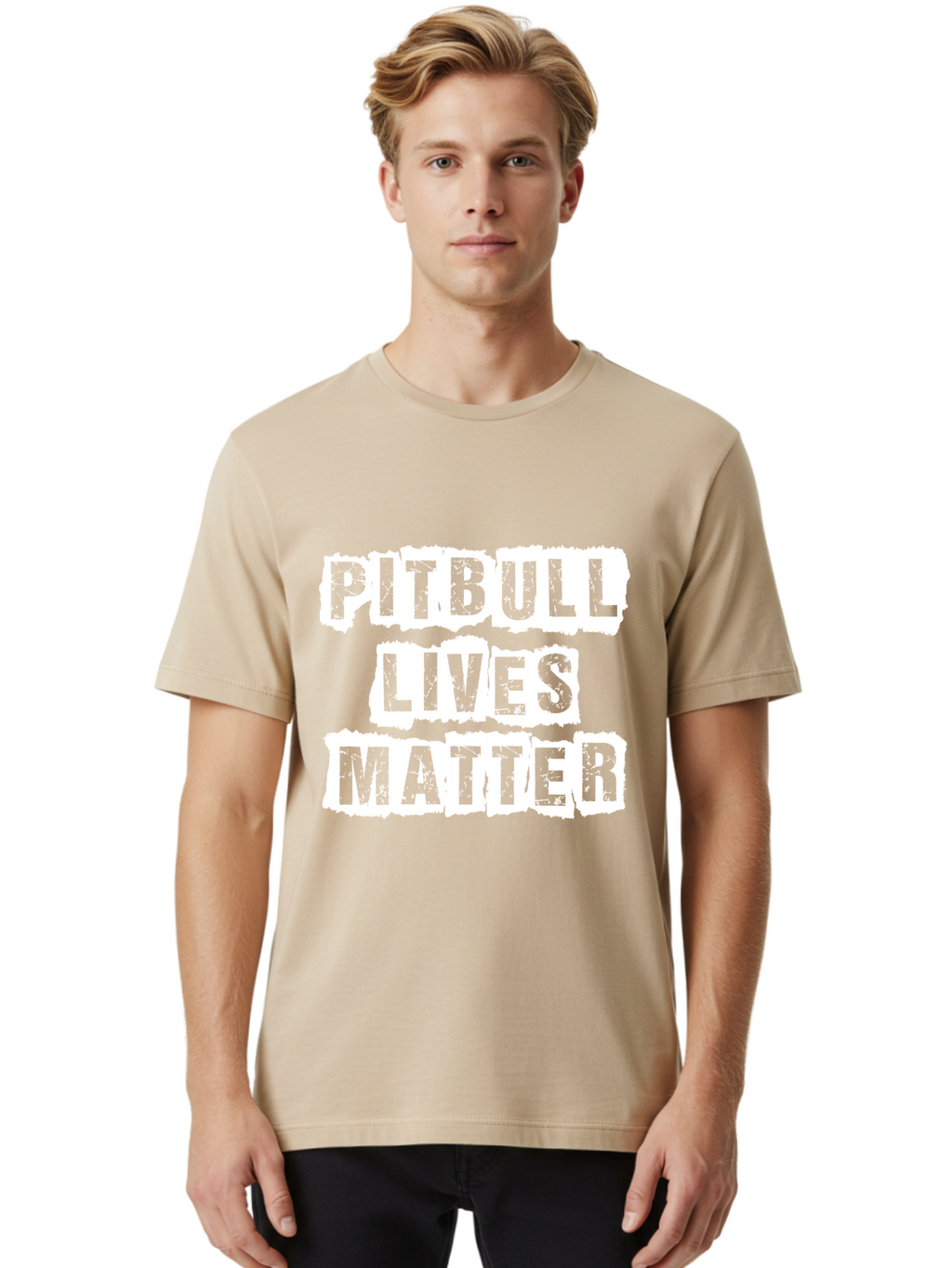 Pitbull Lives Matter Men'S Graphic Tee, 100% Cotton, Comfortable Casual Summer Wear, Machine Washable, Pitbull Awareness, Dog Advocacy, Pitbull Lives Matter, Social Justice, Animal Rights, Dog Lovers, Pitbull Support, Advocacy Campaign Aae582