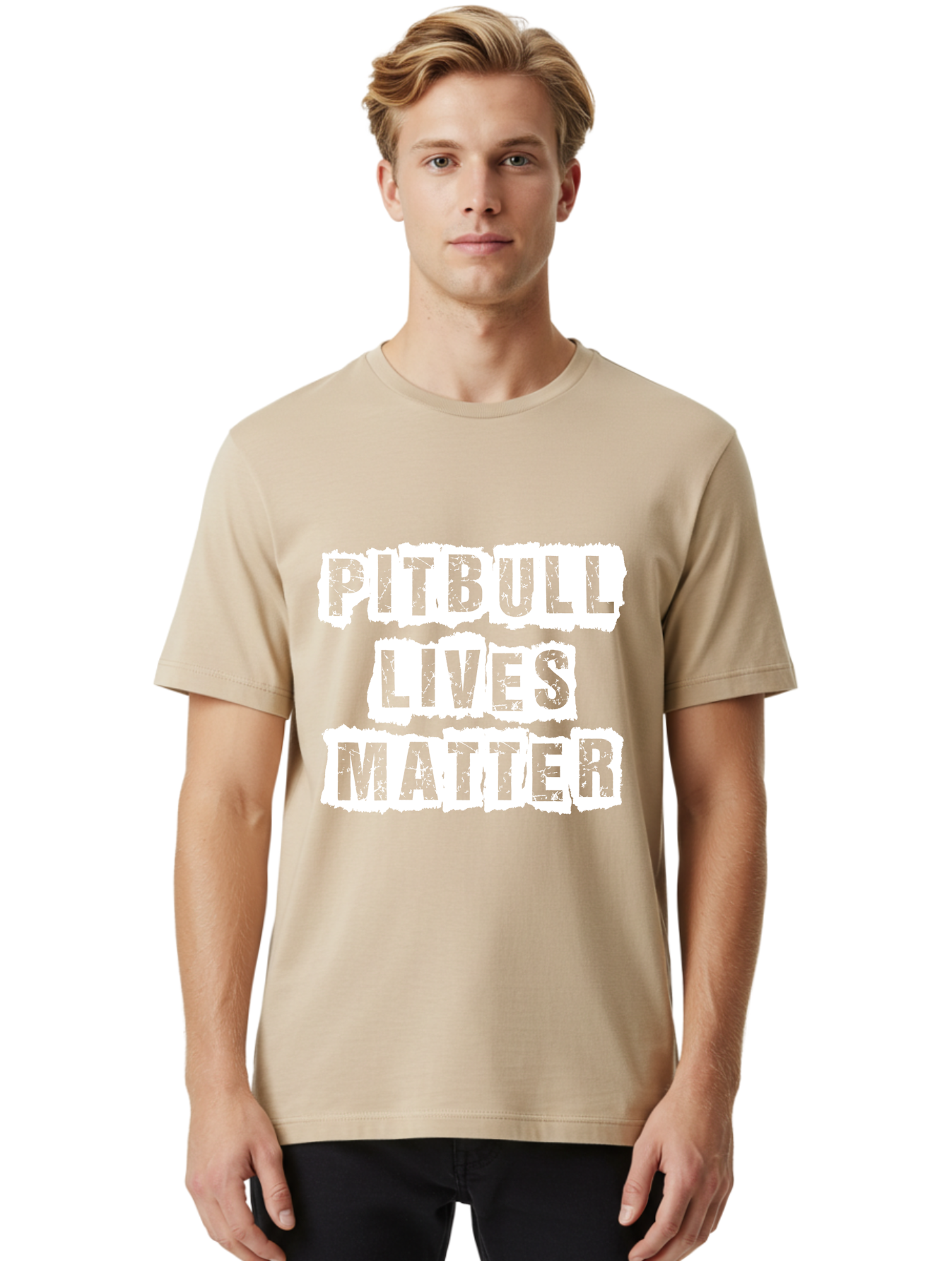 Pitbull Lives Matter Men'S Graphic Tee, 100% Cotton, Comfortable Casual Summer Wear, Machine Washable, Pitbull Awareness, Dog Advocacy, Pitbull Lives Matter, Social Justice, Animal Rights, Dog Lovers, Pitbull Support, Advocacy Campaign Aae582