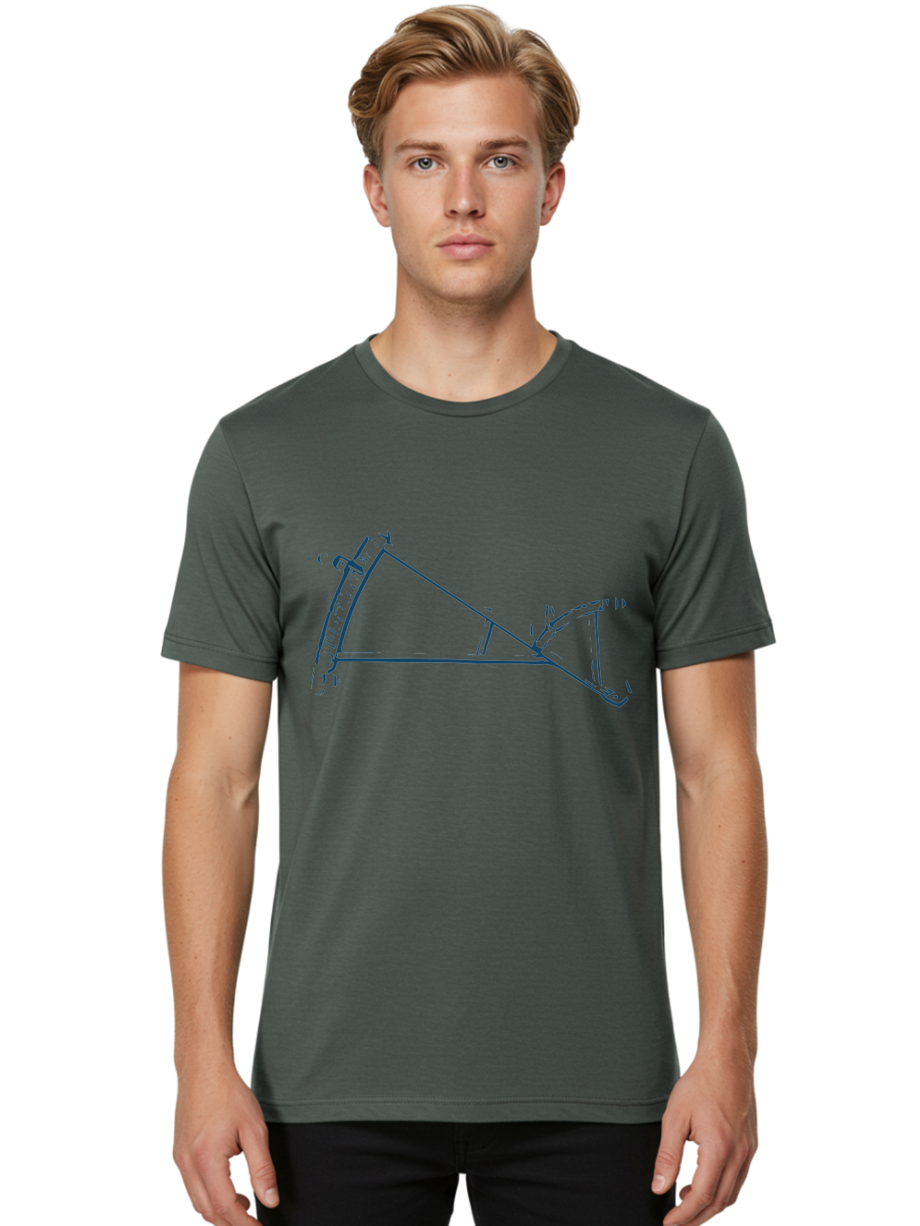 Precision Ruler Men'S Graphic Tee, 100% Cotton, Comfortable Casual Summer Wear, Machine Washable, Protractor, Measuring Angles, Geometry Tool, Precision Instrument, Navigation Aid, Mathematical Device, Angle Measurement Aae587