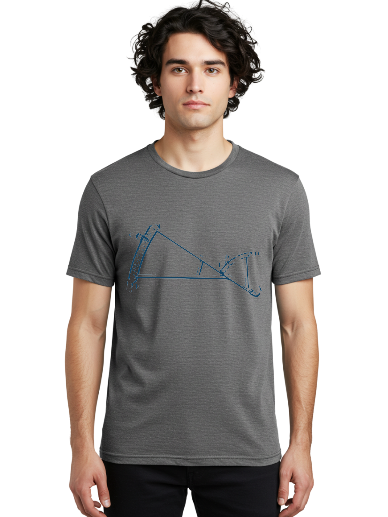 Precision Ruler Men'S Graphic Tee, 100% Cotton, Comfortable Casual Summer Wear, Machine Washable, Protractor, Measuring Angles, Geometry Tool, Precision Instrument, Navigation Aid, Mathematical Device, Angle Measurement Aae587