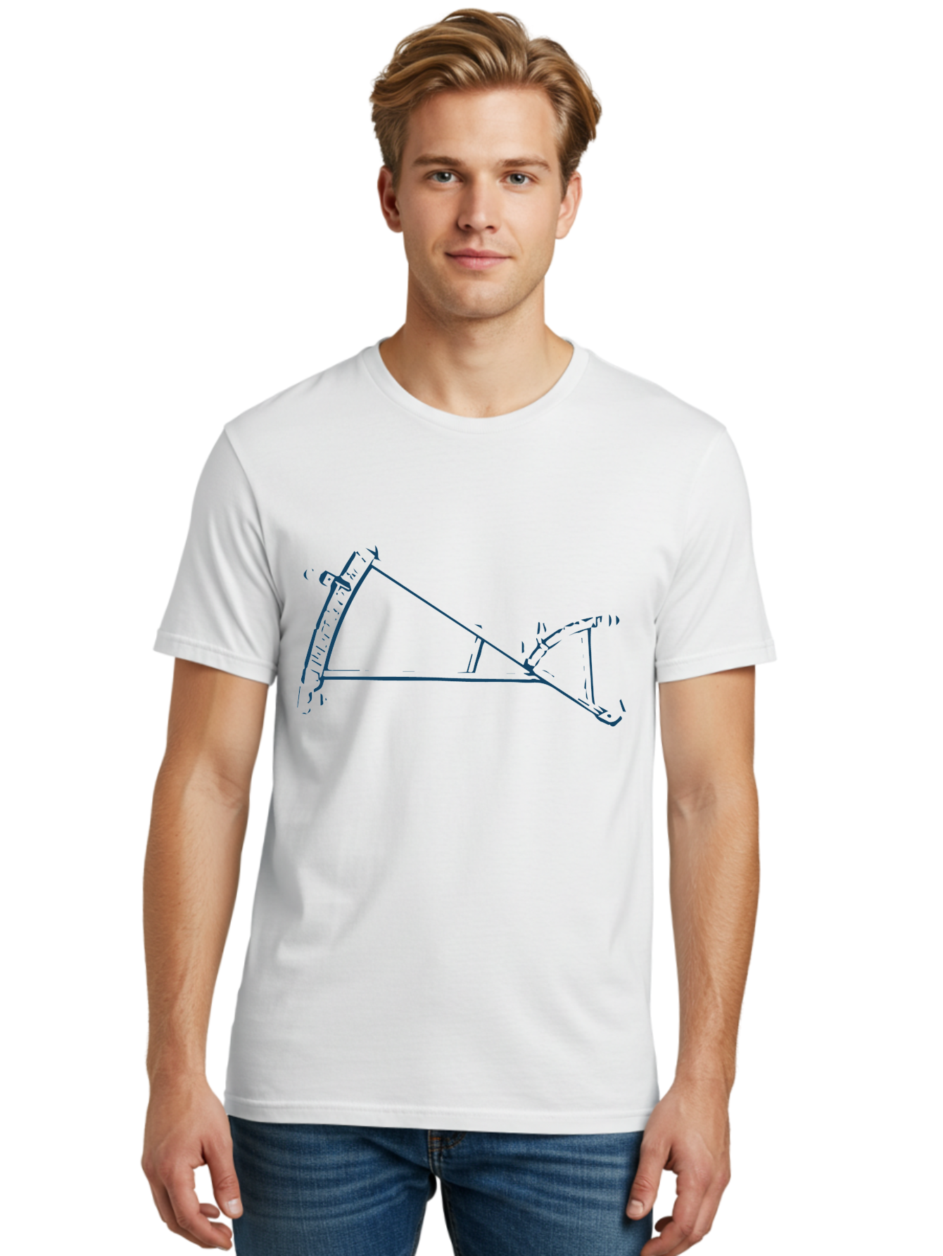 Precision Ruler Men'S Graphic Tee, 100% Cotton, Comfortable Casual Summer Wear, Machine Washable, Protractor, Measuring Angles, Geometry Tool, Precision Instrument, Navigation Aid, Mathematical Device, Angle Measurement Aae587