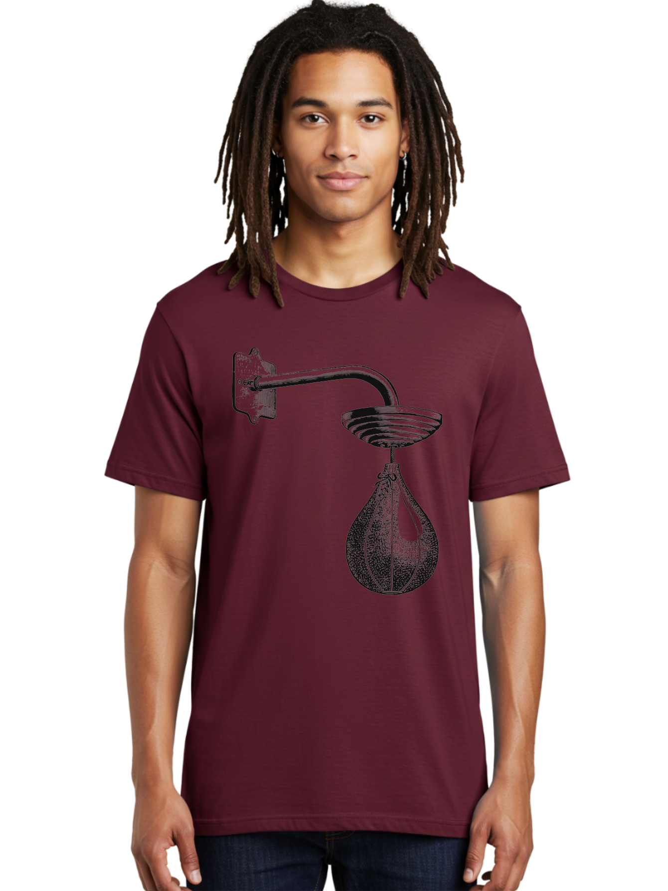 Punch Drills Men'S Graphic Tee, 100% Cotton, Comfortable Casual Summer Wear, Machine Washable, Punching Bag, Boxing Equipment, Punch Bag, Fitness Gear, Boxing Training, Workout Equipment, Punching Bag Illustration, Boxing Punching Bag Aae598