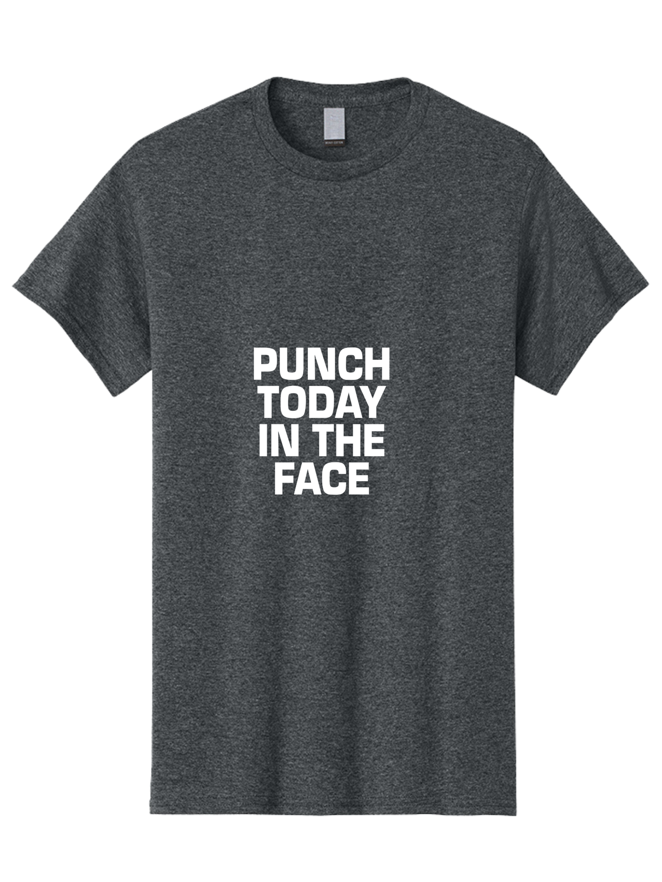 Punch Today In The Face Men'S Graphic Tee, 100% Cotton, Comfortable Casual Summer Wear, Machine Washable, Motivational Quote, Punch Today In The Face, Bold Typography, White Text, Inspirational Phrase, Modern Design, Strong Statement, Aae600