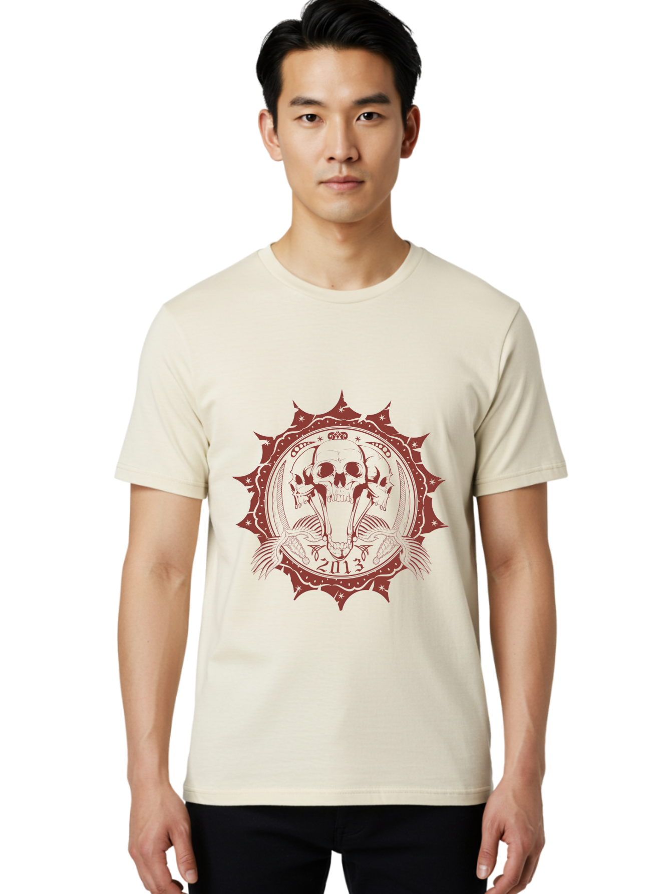 Ragecore Reaper 2013 Men'S Graphic Tee, 100% Cotton, Comfortable Casual Summer Wear, Machine Washable, Snake Coiled Around Skull, Gothic Illustration, Mysterious Symbol, Intricate Design, Snake Wrapped Around Skull, Unique Artwork, Aae603