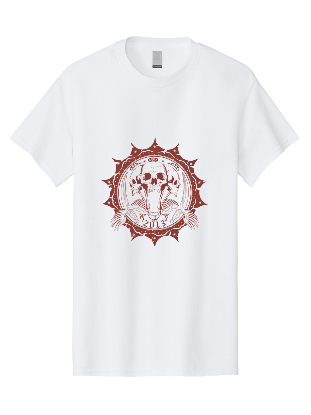 Ragecore Reaper 2013 Men'S Graphic Tee, 100% Cotton, Comfortable Casual Summer Wear, Machine Washable, Snake Coiled Around Skull, Gothic Illustration, Mysterious Symbol, Intricate Design, Snake Wrapped Around Skull, Unique Artwork, Aae603