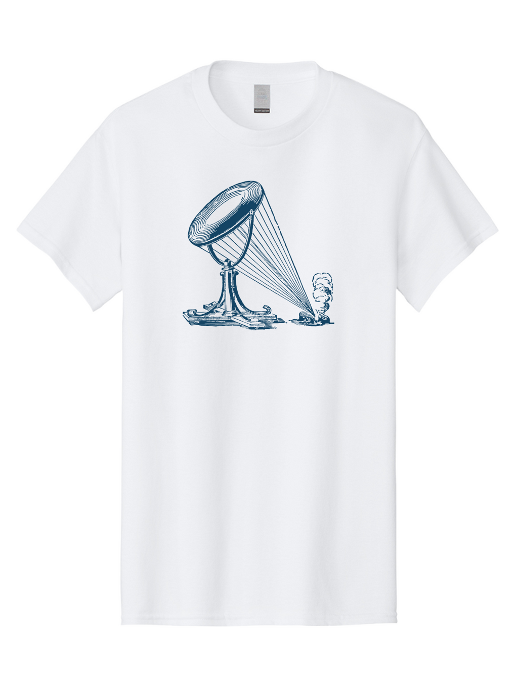 Retro Magnifying Glass Men'S Graphic Tee, 100% Cotton, Comfortable Casual Summer Wear, Machine Washable, Vintage Gramophone, Retro Sound, Classic Music, Antique Technology, Old-Fashioned, Nostalgic Vibes, Music Player, Sound Waves, Aae612
