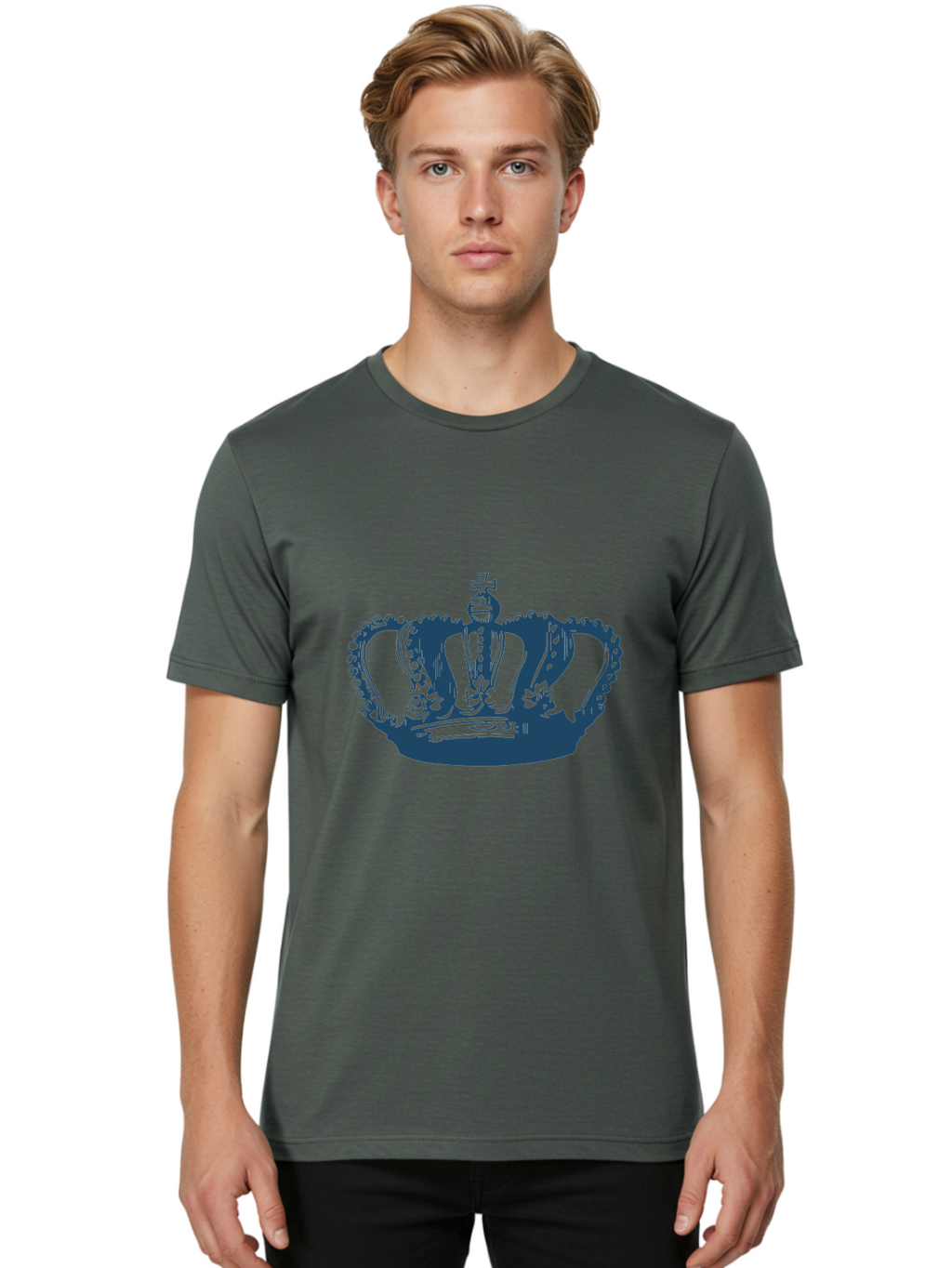 Royal Reign Crown Men'S Graphic Tee, 100% Cotton, Comfortable Casual Summer Wear, Machine Washable, Royal Crown, Luxury Symbol, Monarch Emblem, Aristocratic Headpiece, Regal Adornment, Majestic Tiara, Crown Jewels, Symbolic Regalia Aae621