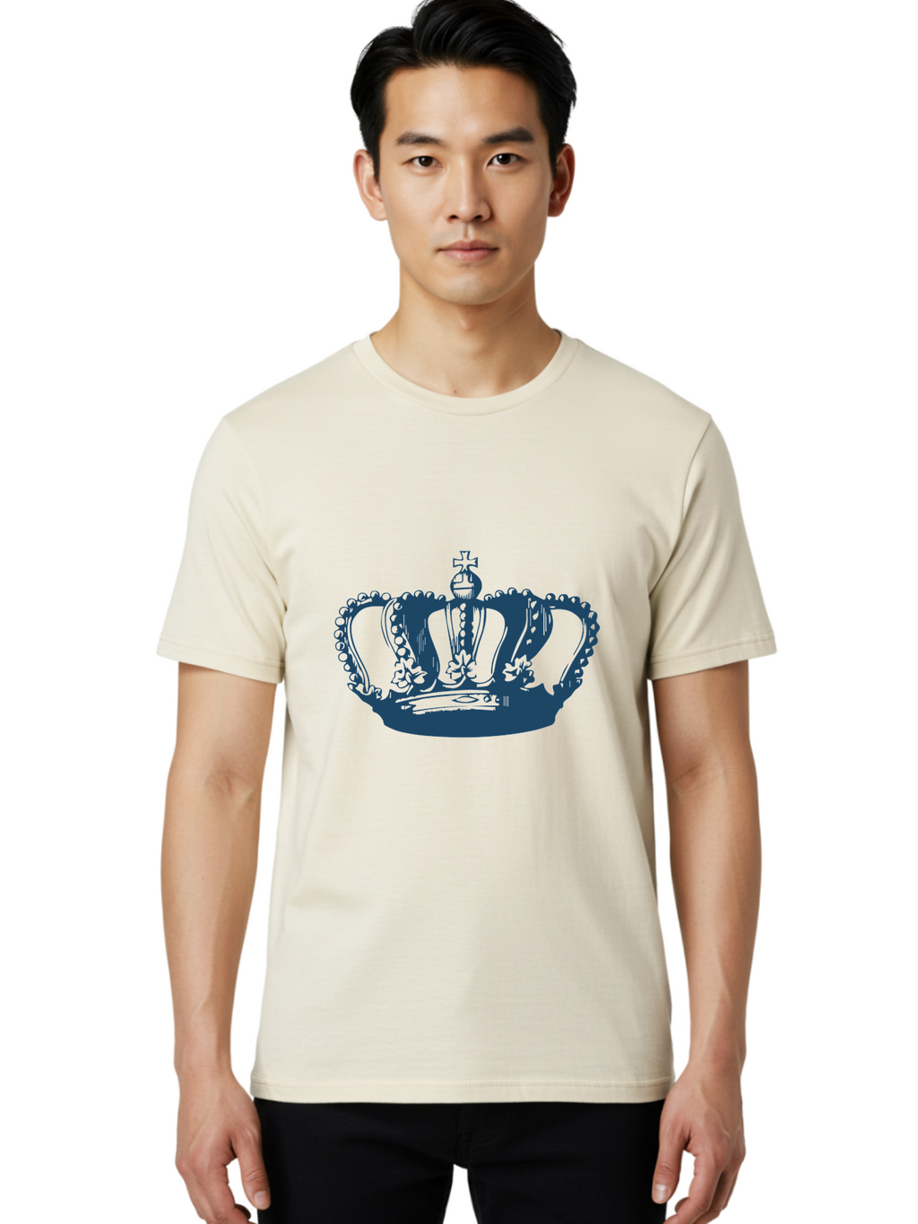 Royal Reign Crown Men'S Graphic Tee, 100% Cotton, Comfortable Casual Summer Wear, Machine Washable, Royal Crown, Luxury Symbol, Monarch Emblem, Aristocratic Headpiece, Regal Adornment, Majestic Tiara, Crown Jewels, Symbolic Regalia Aae621
