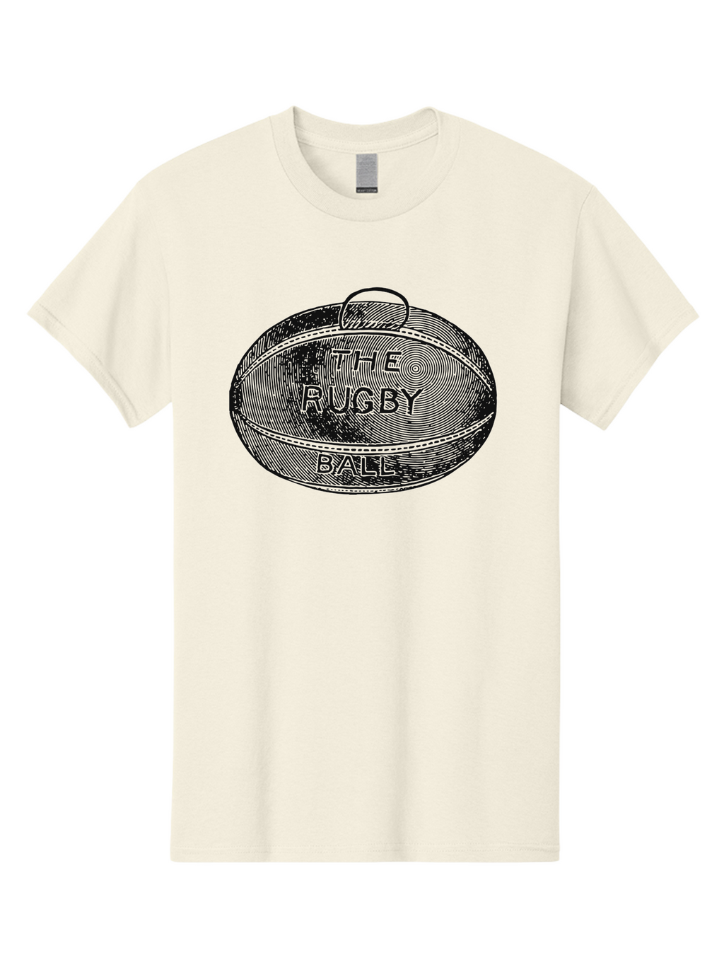 The Rugby Ball Men'S Graphic Tee, 100% Cotton, Comfortable Casual Summer Wear, Machine Washable, Rugby Ball, Sport Equipment, Oval Shape, Vintage Illustration, Sports Graphics, Rugby Team, Contact Sports, Sports Ball, Sports Illustration Aae623