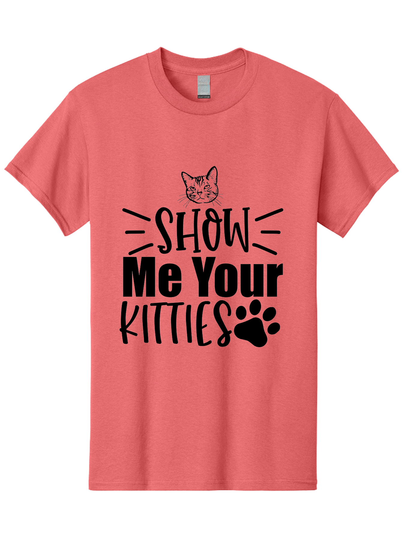 Show Me Your Kitties Men'S Graphic Tee, 100% Cotton, Comfortable Casual Summer Wear, Machine Washable, Cat Lovers, Kitties, Cat Theme, Feline Fun, Paw Print, Cat Face, Cute Graphics, Pet Lovers, Show Me Your Kitties Aae636